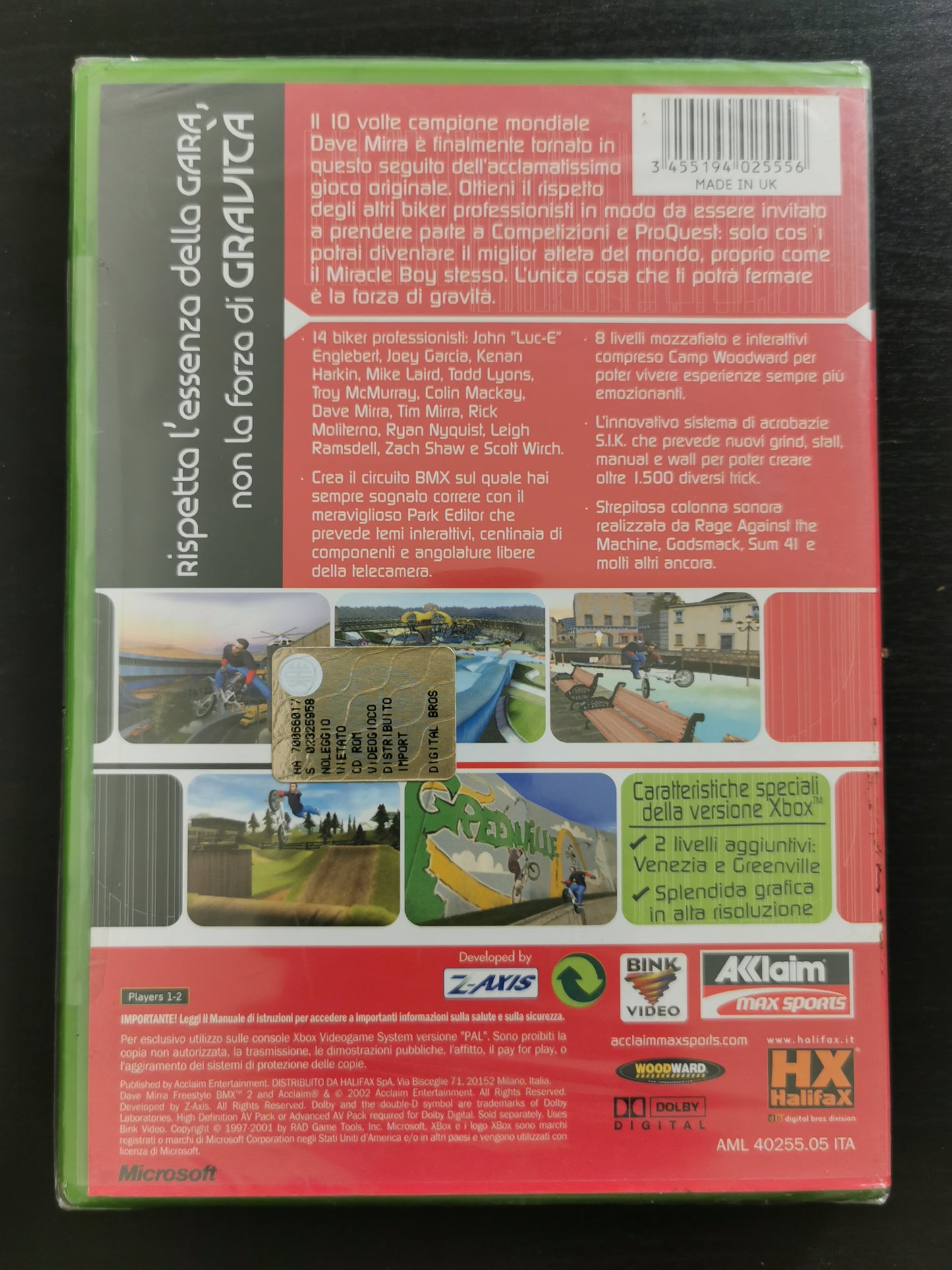 Dave Mirra Freestyle BMX 2 (Xbox) *Nuovo