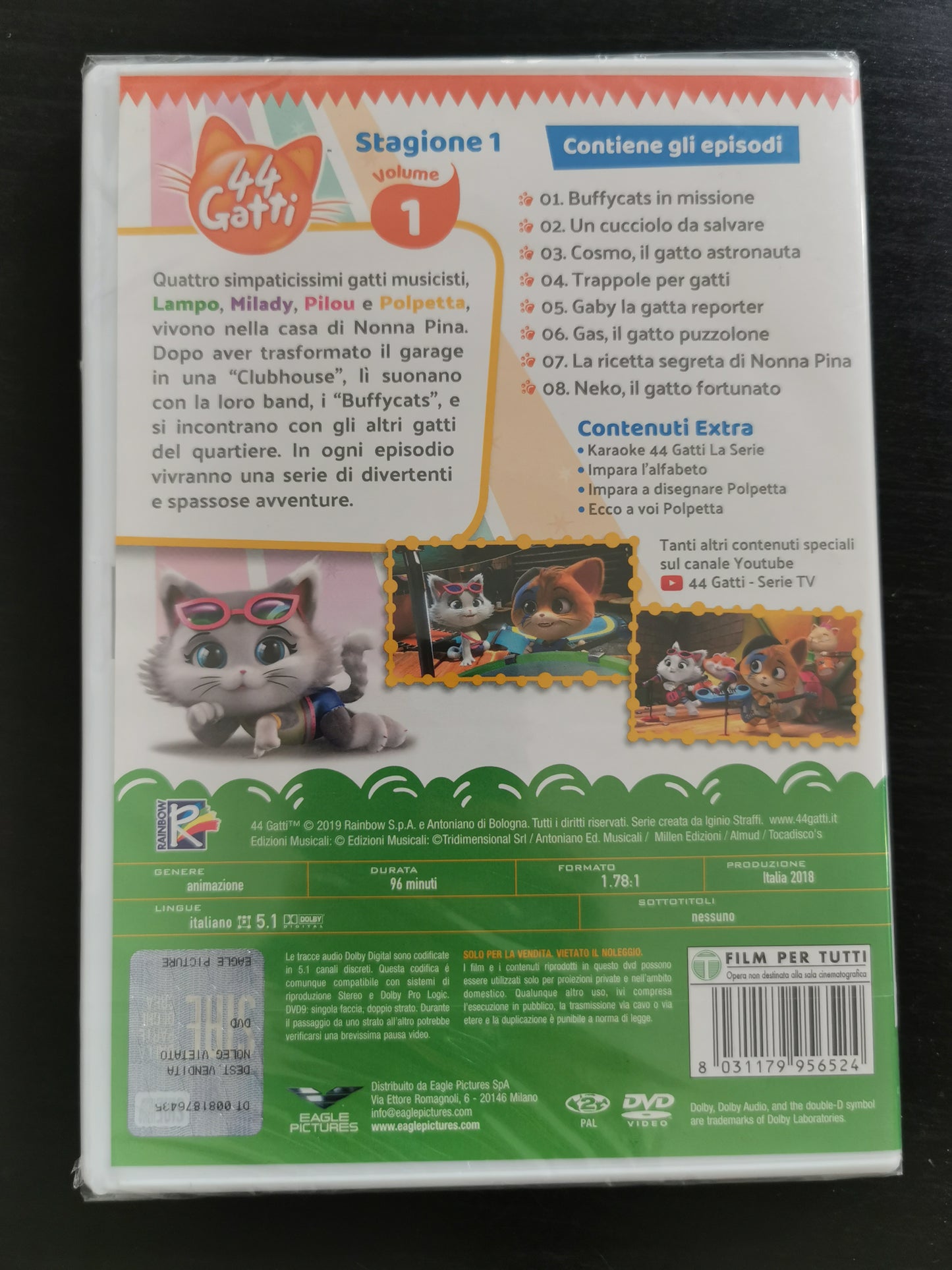 44 Gatti – Stagione 1 Volume 1: Buffycats in missione (DVD) *Nuovo