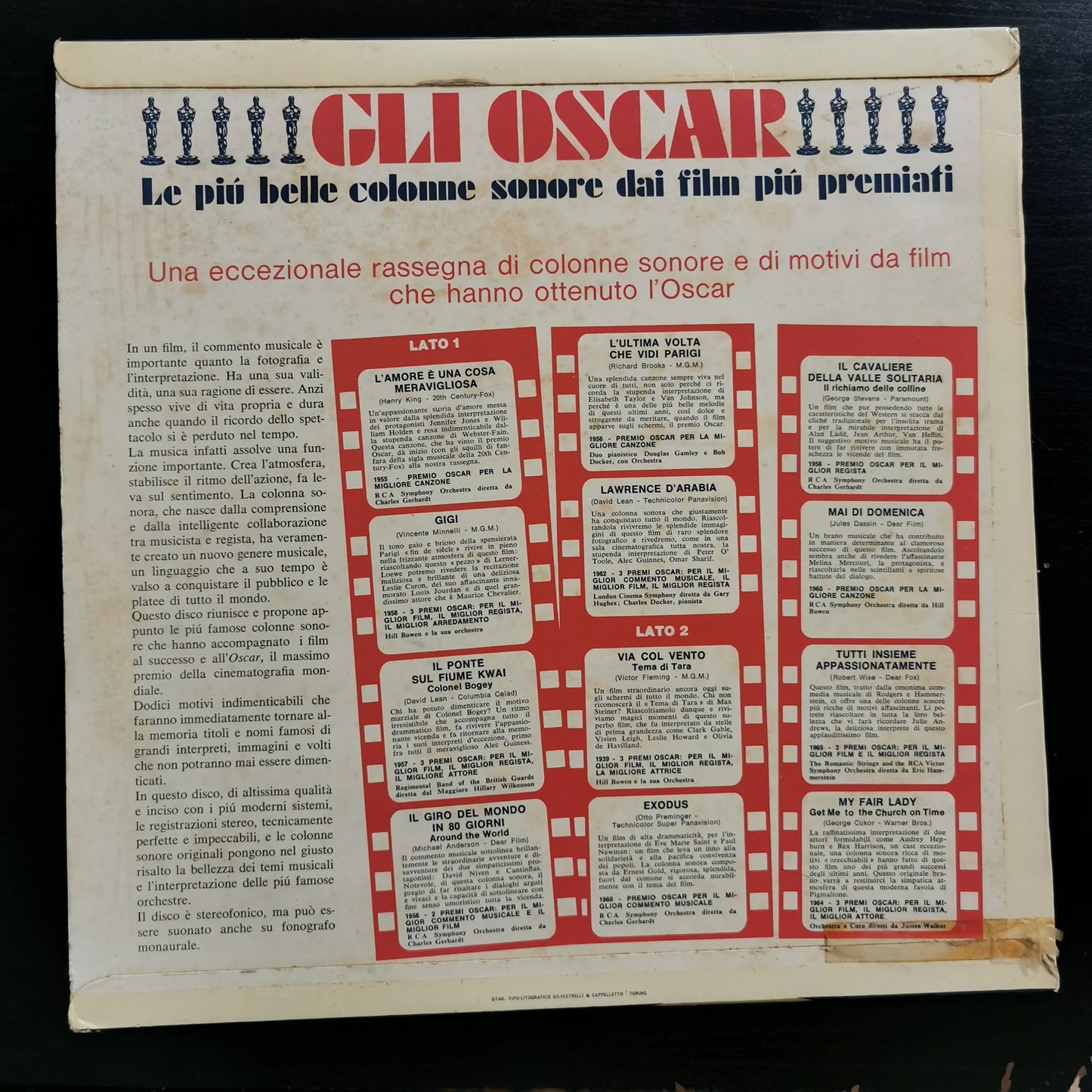 Gli Oscar – Le più belle colonne sonore dai film più premiati (LP)