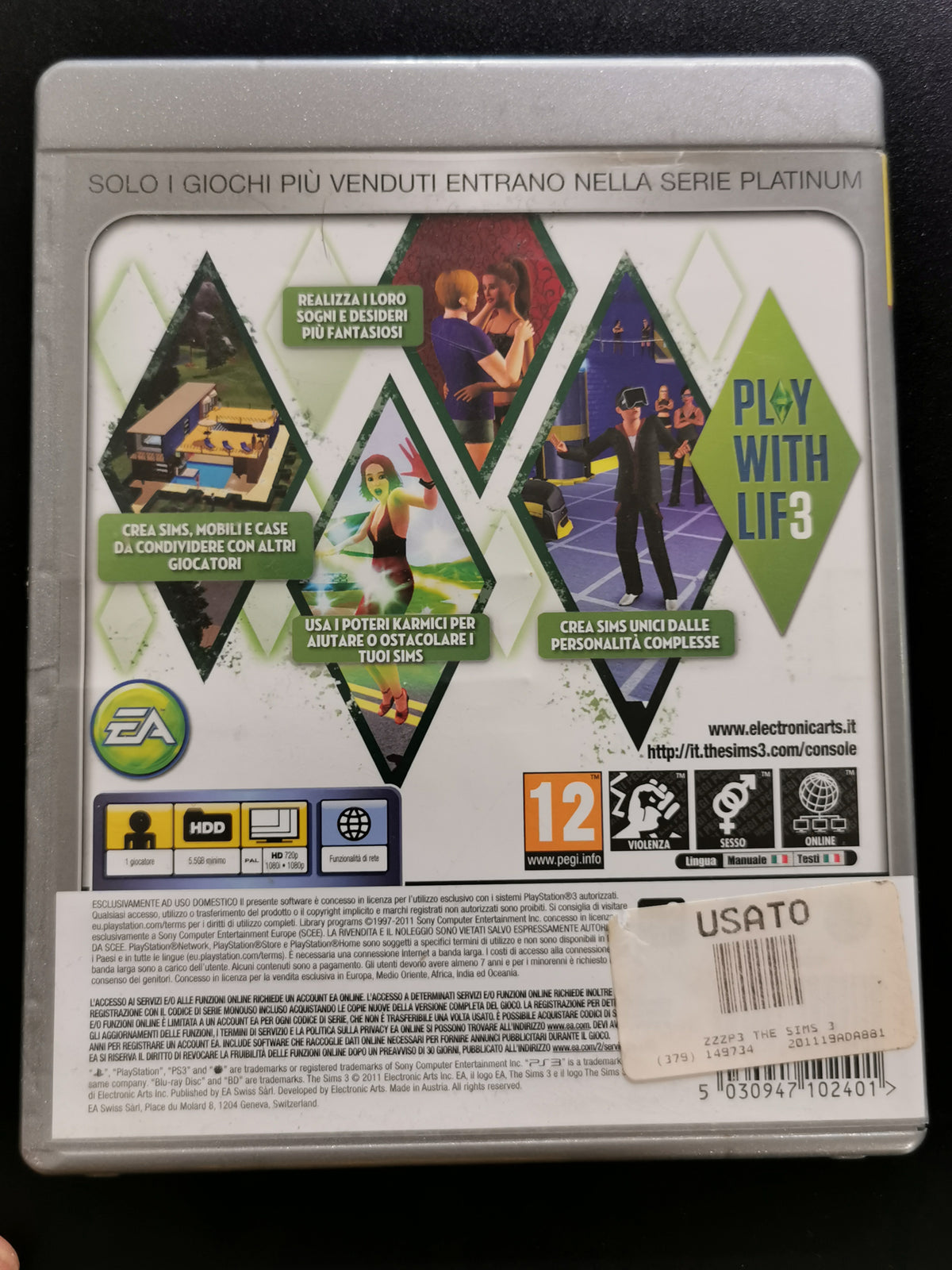 The Sims 3 (PS3) – Platinum – Senza manuale