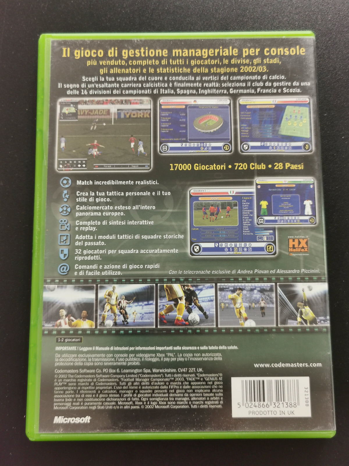 Football Manager Campionato 2003 (Xbox)
