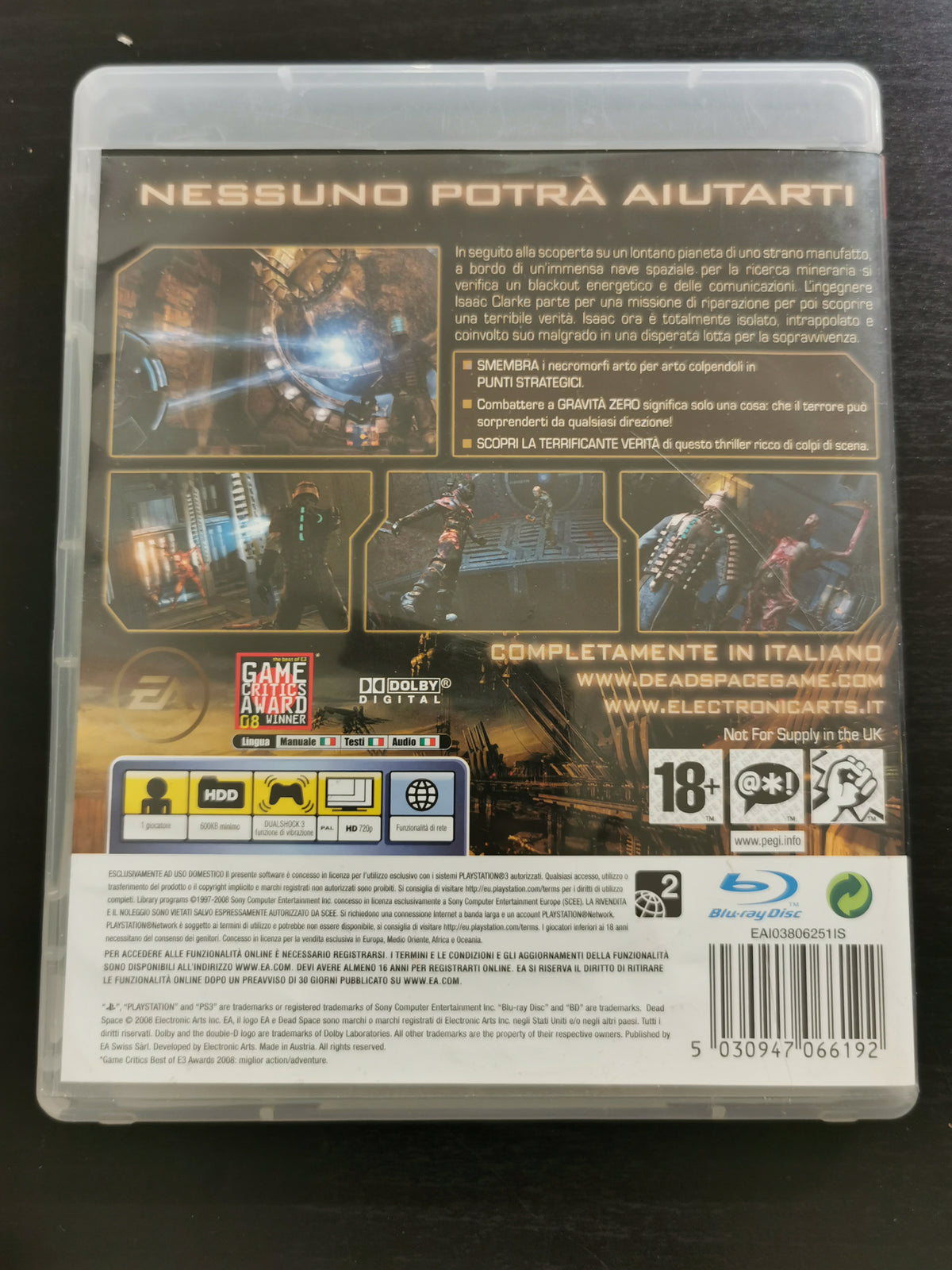 Dead Space (PlayStation 3) – Senza manuale