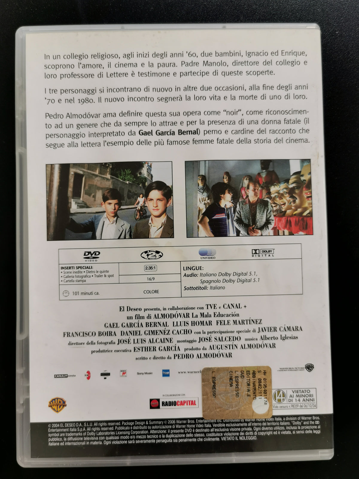 La Mala Educación (DVD) – La Cineteca Repubblica L’Espresso