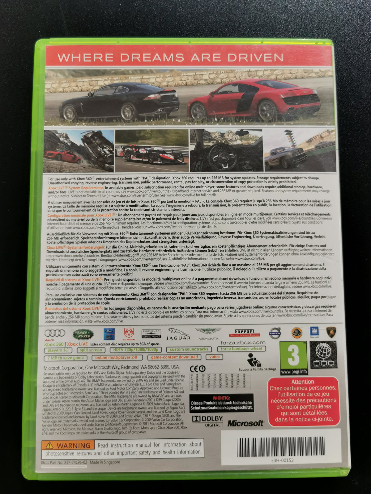 Forza Motorsport 3 (Xbox 360) – Bundle Copy
