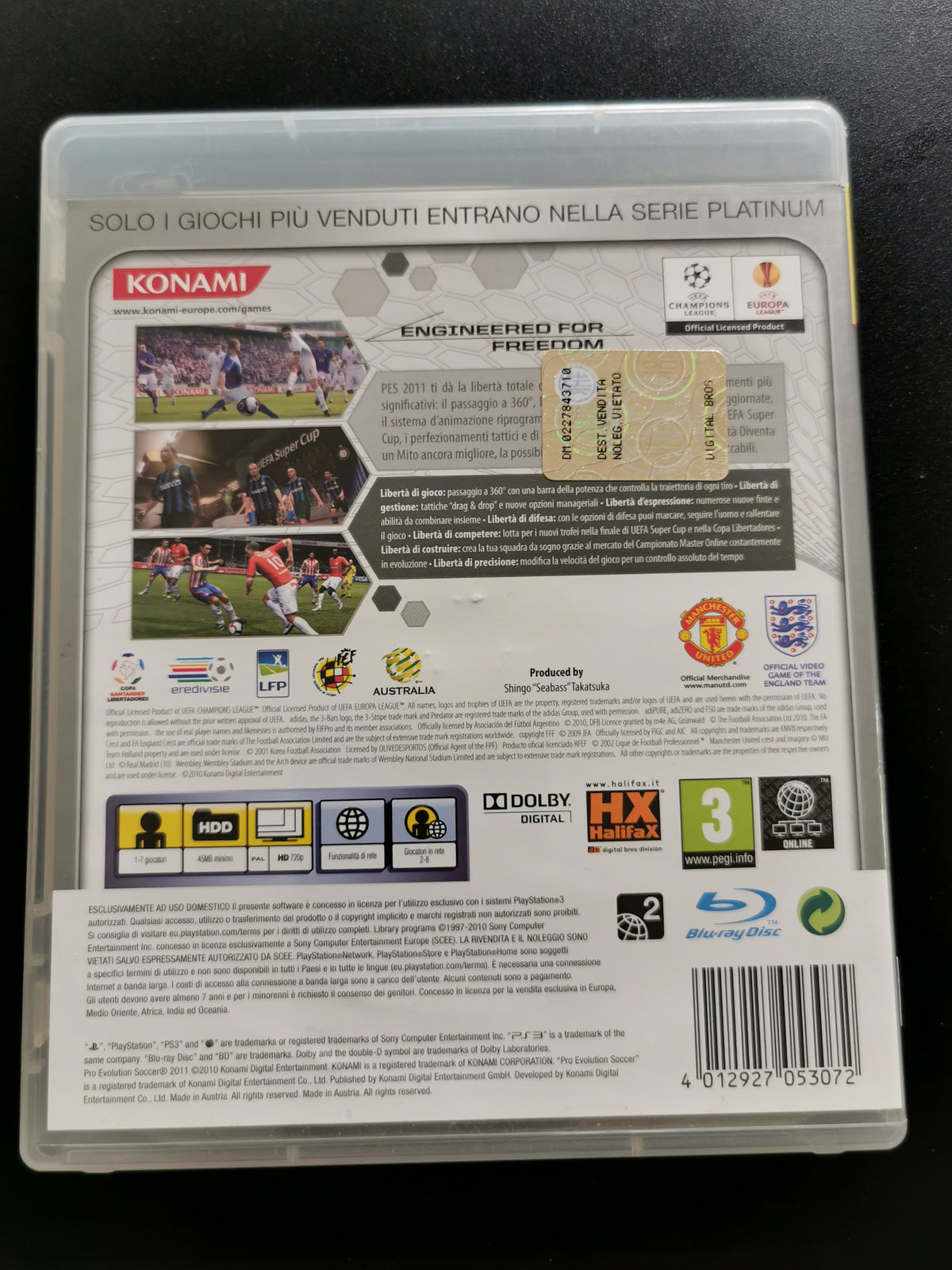 PES 2011: Pro Evolution Soccer – Platinum (PS3)