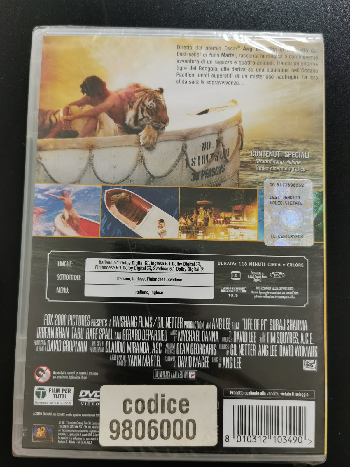 Vita di Pi (DVD) *Nuovo