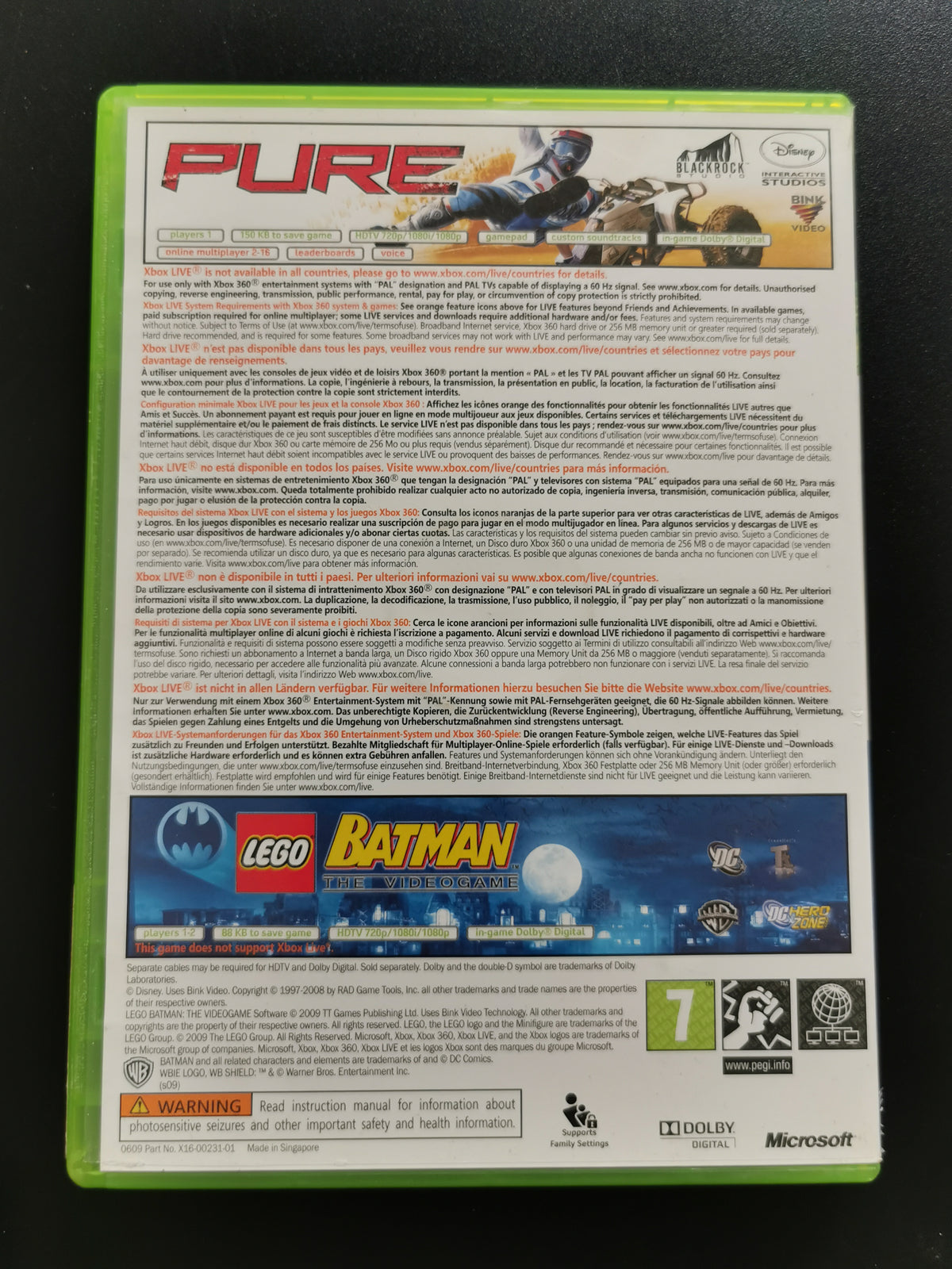 Pure + LEGO Batman: The Videogame (Xbox 360)