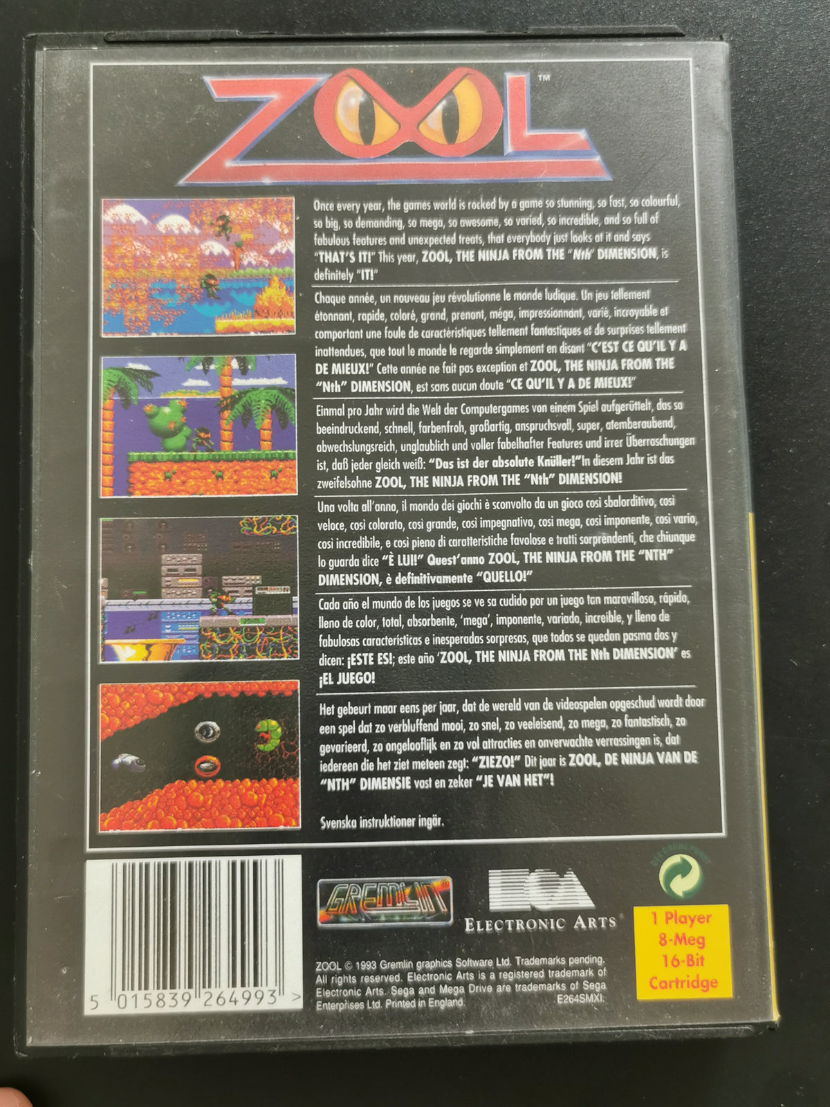 Zool: Ninja of the “Nth” Dimension (Mega Drive) – Senza manuale