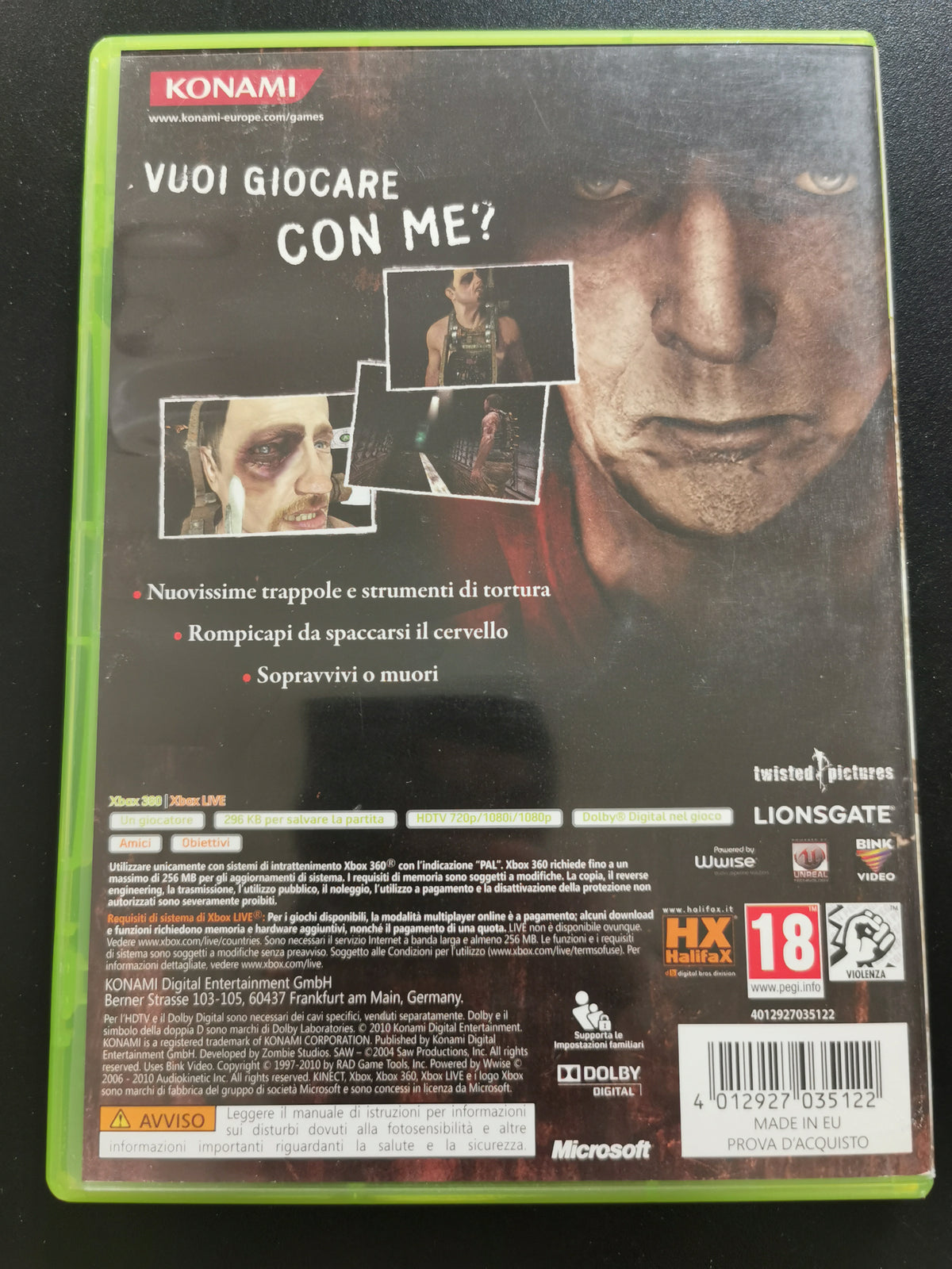 Saw II: Flesh & Blood (Xbox 360)