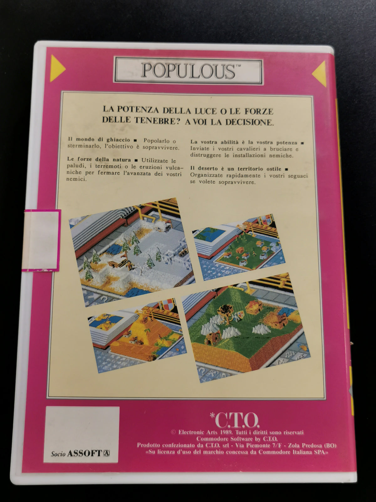 Populous (Amiga) – Edizione Italiana C.T.O.