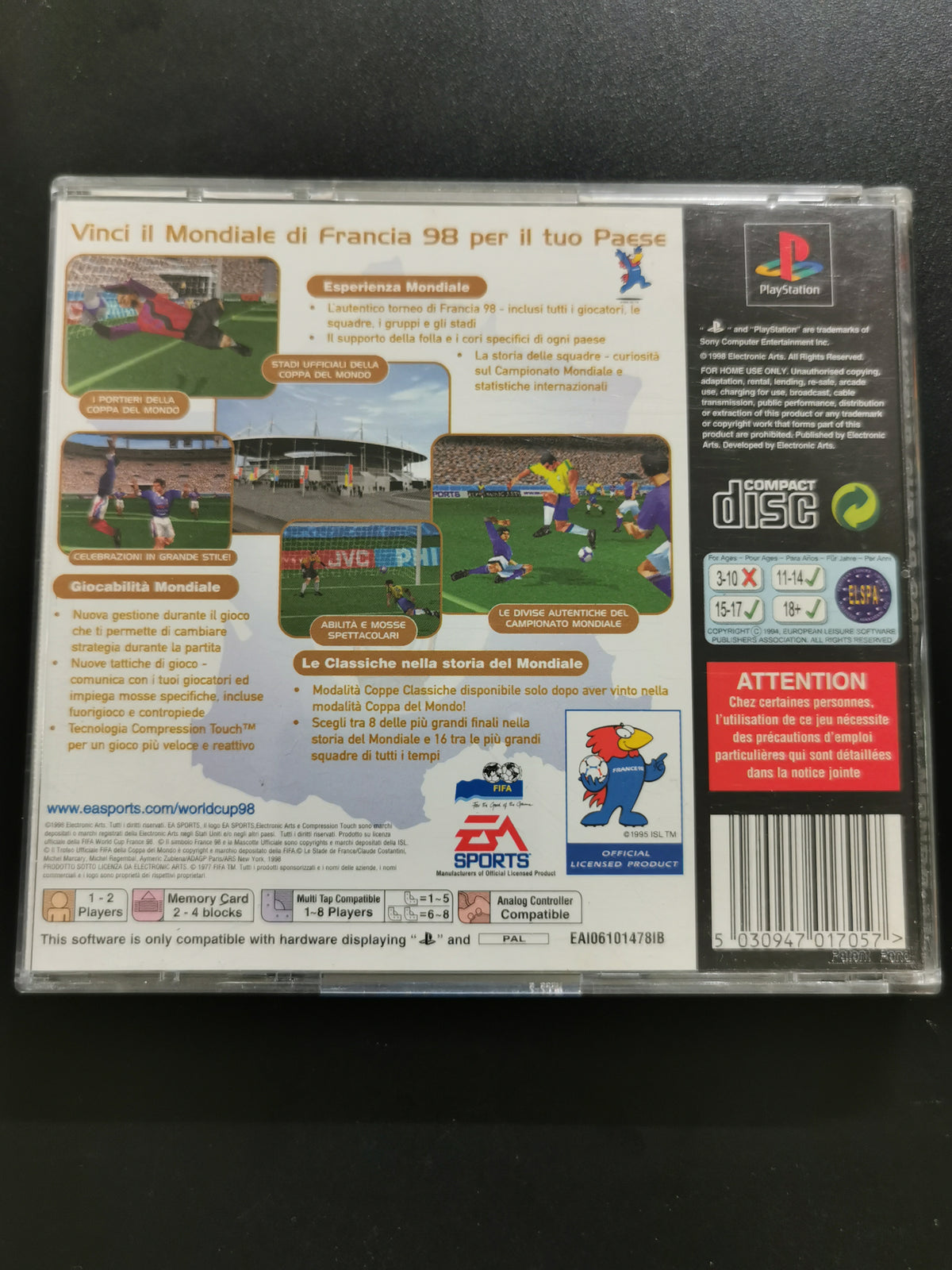 World Cup 98: Coppa del Mondo (PS1)