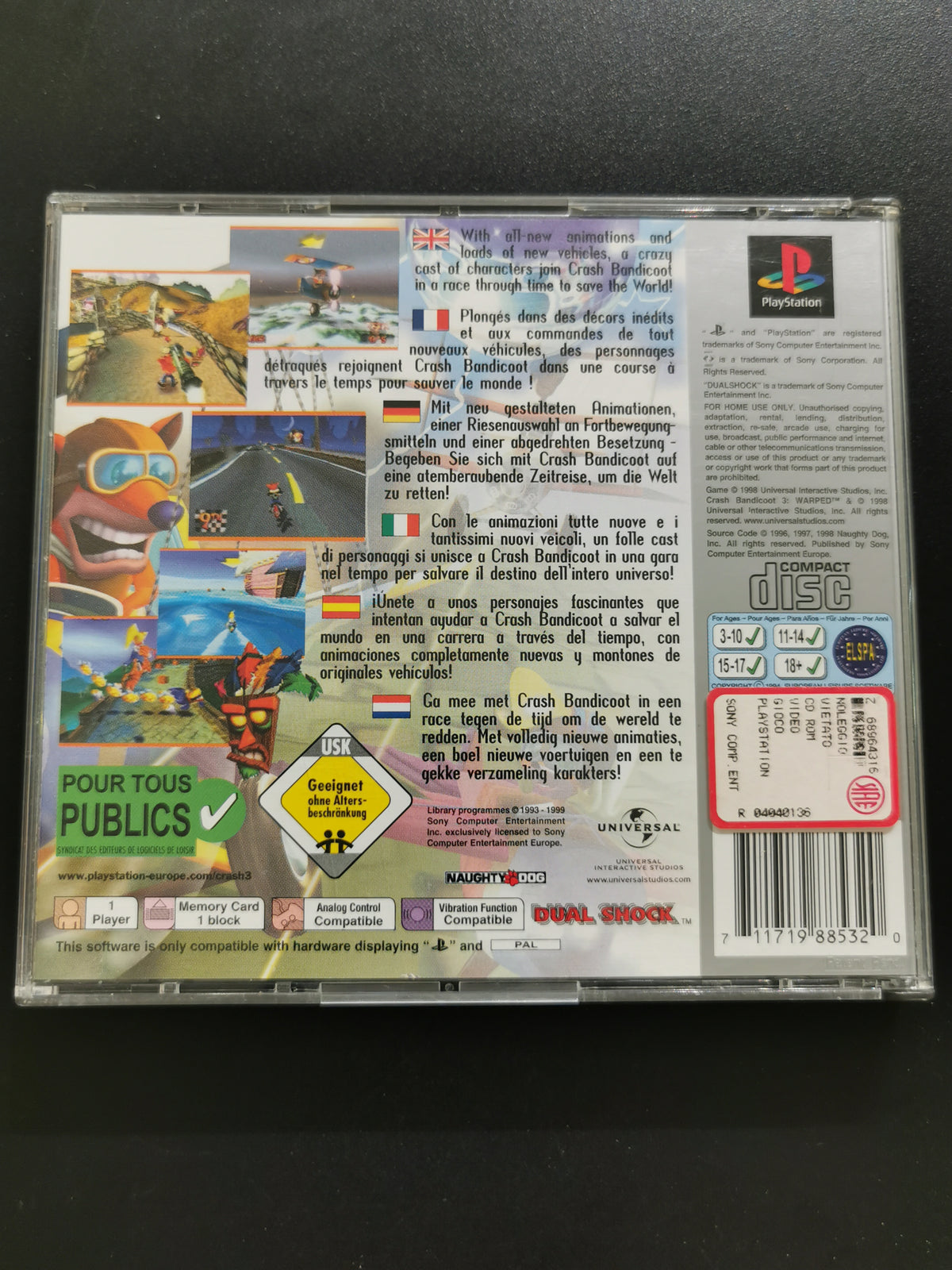 Crash Bandicoot 3: Warped (PS1) – Platinum