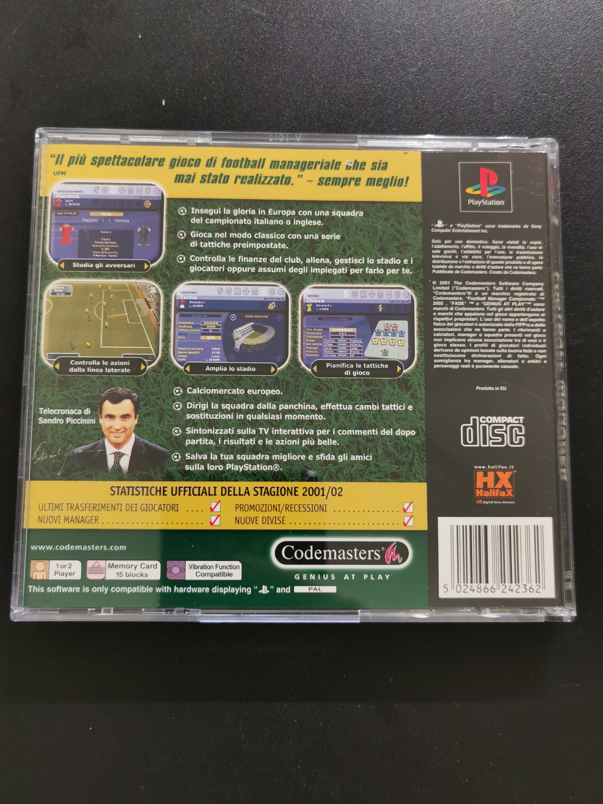 Football Manager Campionato 2002 (PS1)