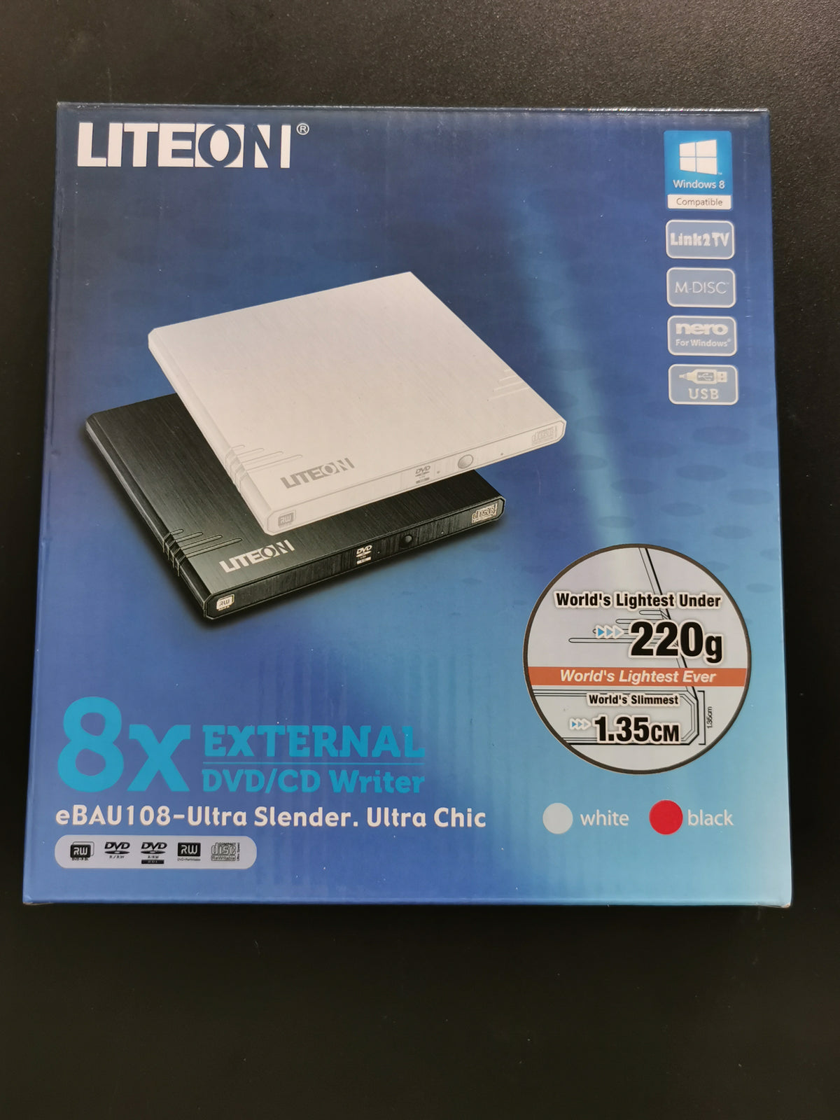 Lite-On eBAU108-11 External DVD/CD Writer *Nuovo