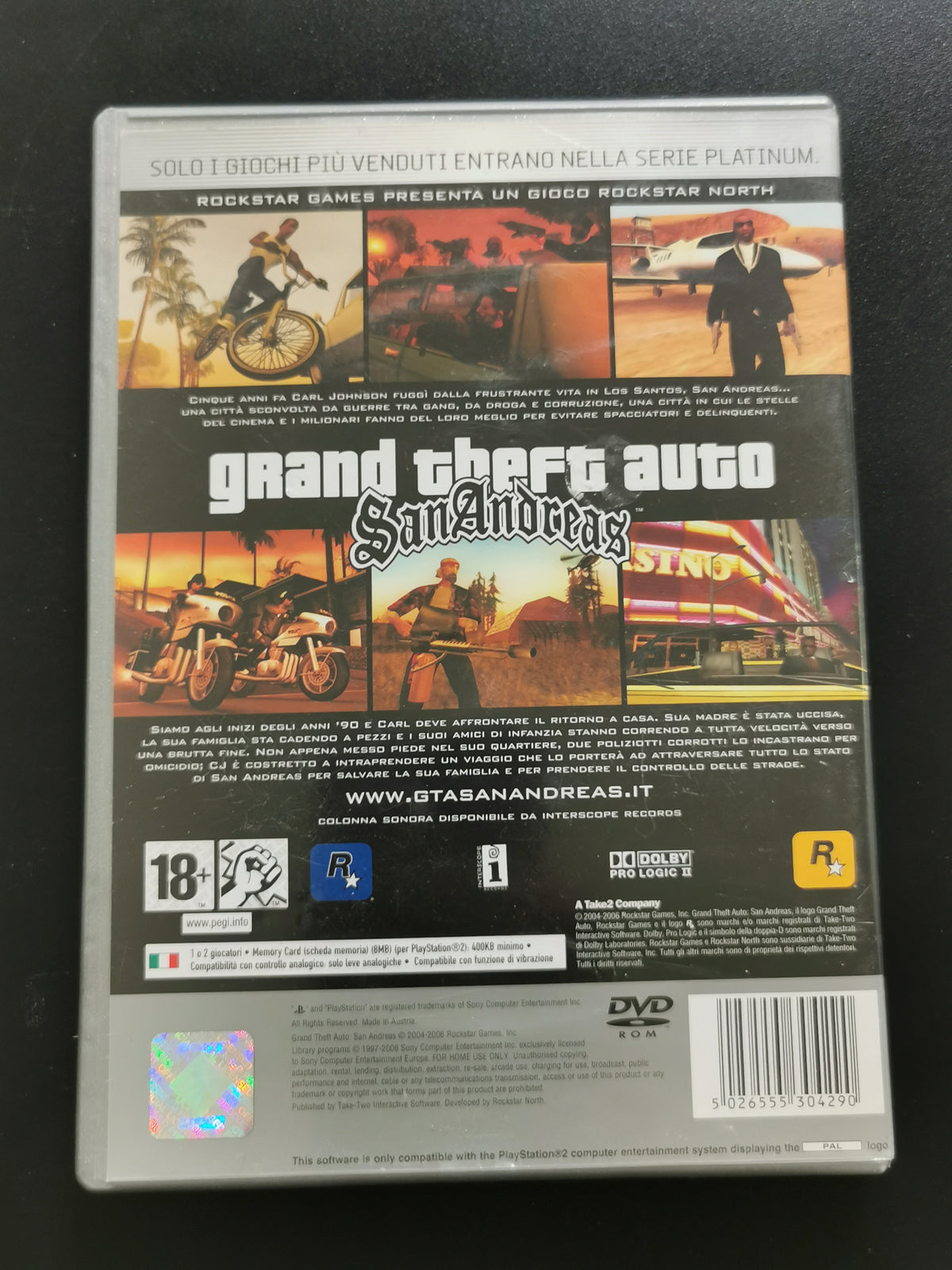 Grand Theft Auto: San Andreas Platinum (PS2) – Senza mappa