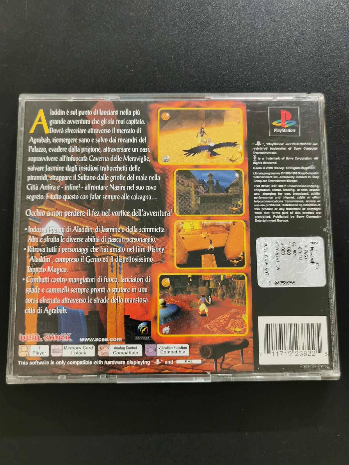 Disney Aladdin: La Vendetta di Nasira (PS1) – Senza manuale