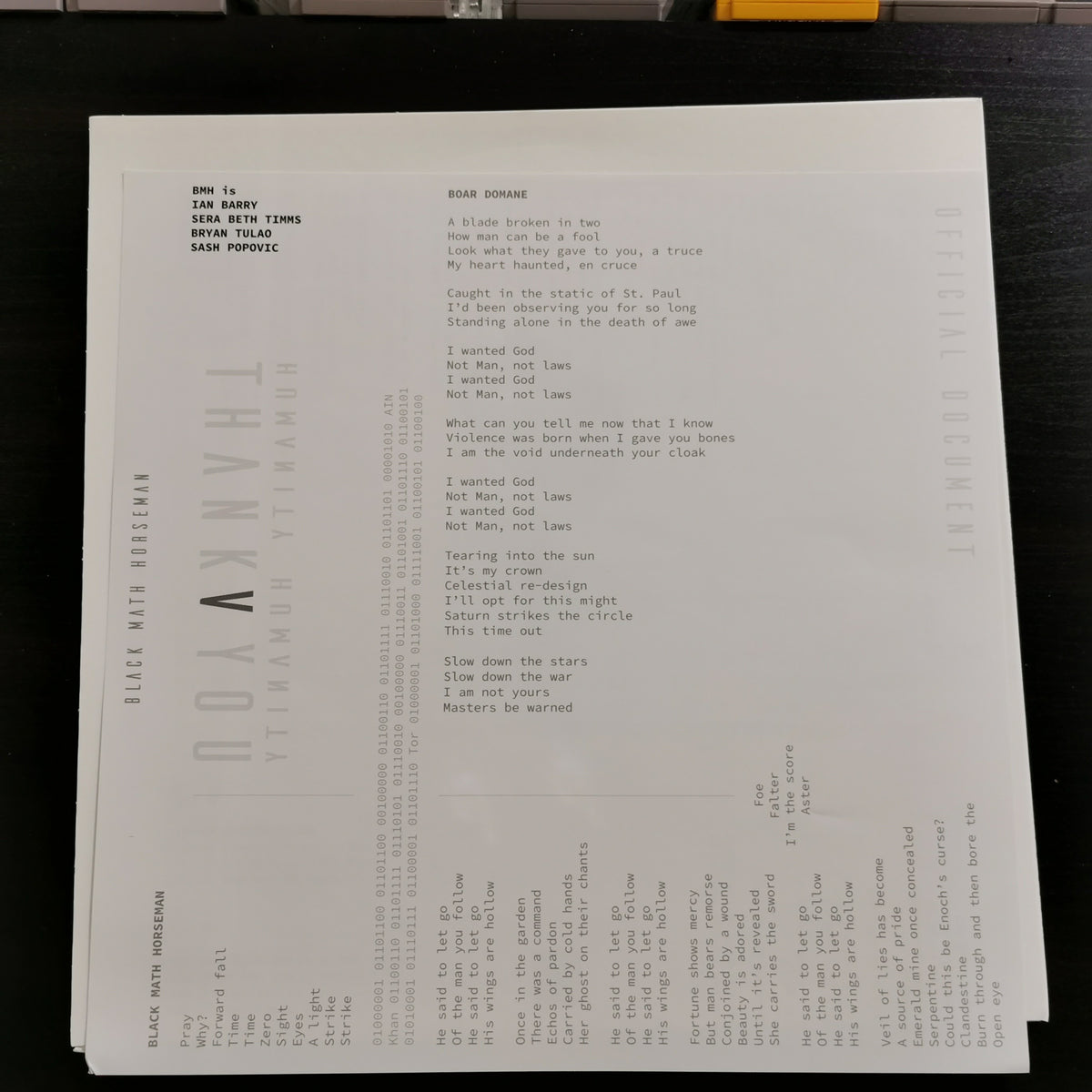 Black Math Horseman - Black Math Horseman (LP)
