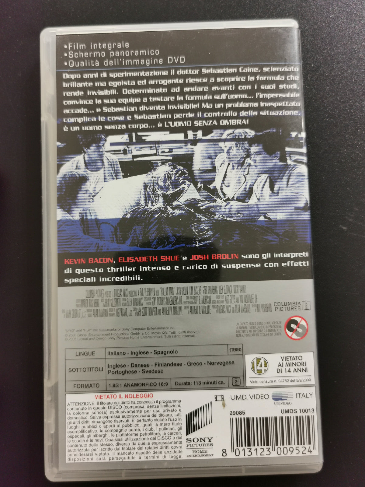 L'uomo senza ombra - UMD Video (PSP)