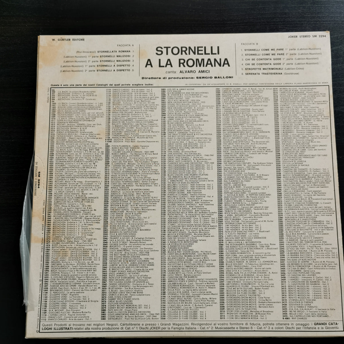 Alvaro Amici – Stornelli a la romana (LP)