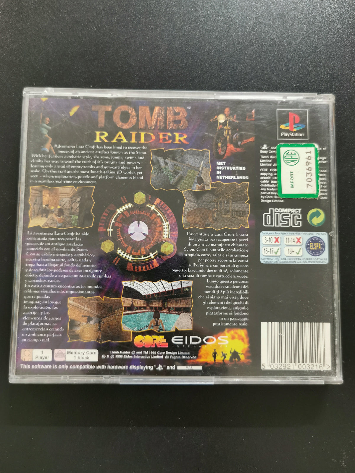 Tomb Raider - Platinum (PS1) – Senza manuale