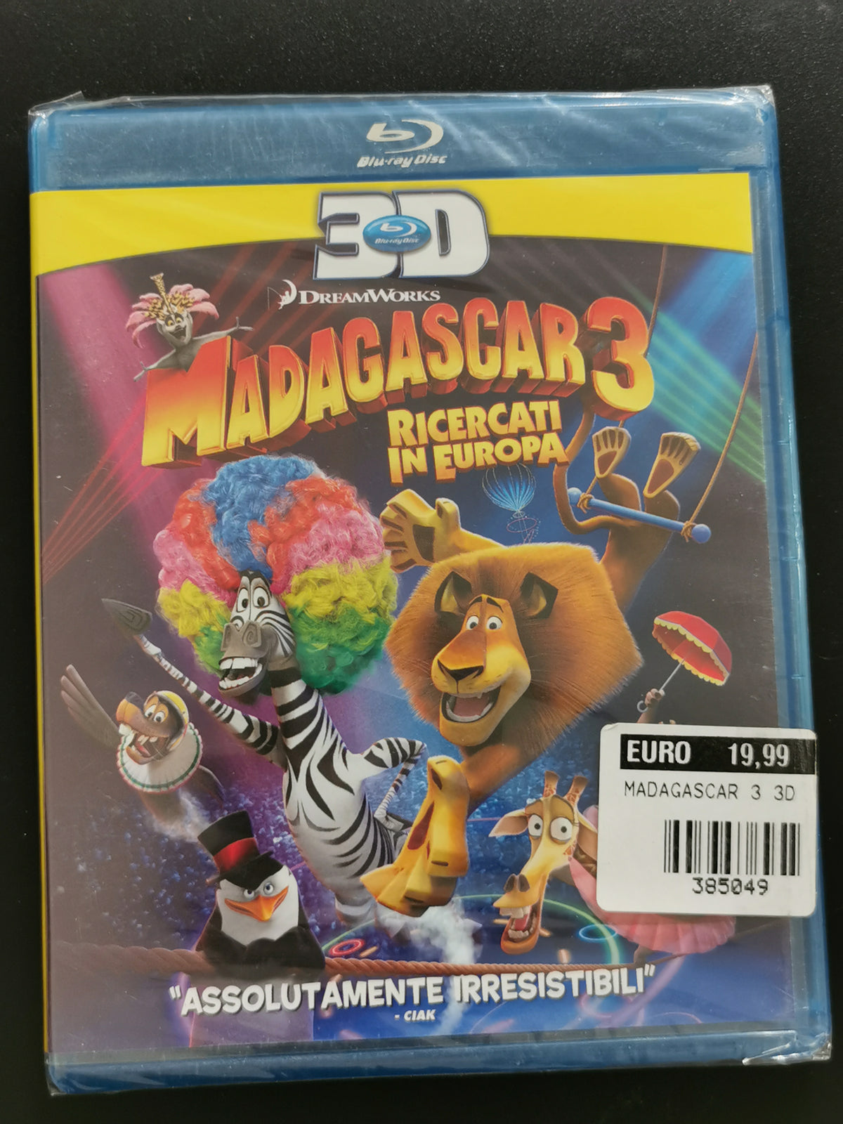 Madagascar 3: Ricercati in Europa 3D (Blu-ray) *Nuovo