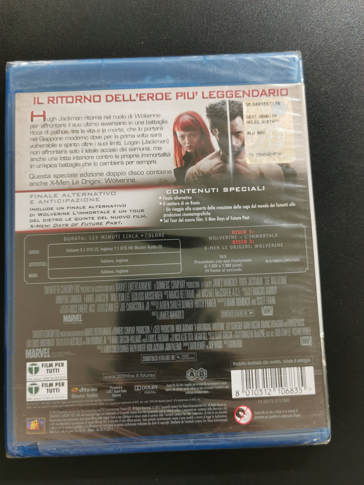 Wolverine L’Immortale + X-Men Le Origini: Wolverine (Blu-ray) *Nuovo