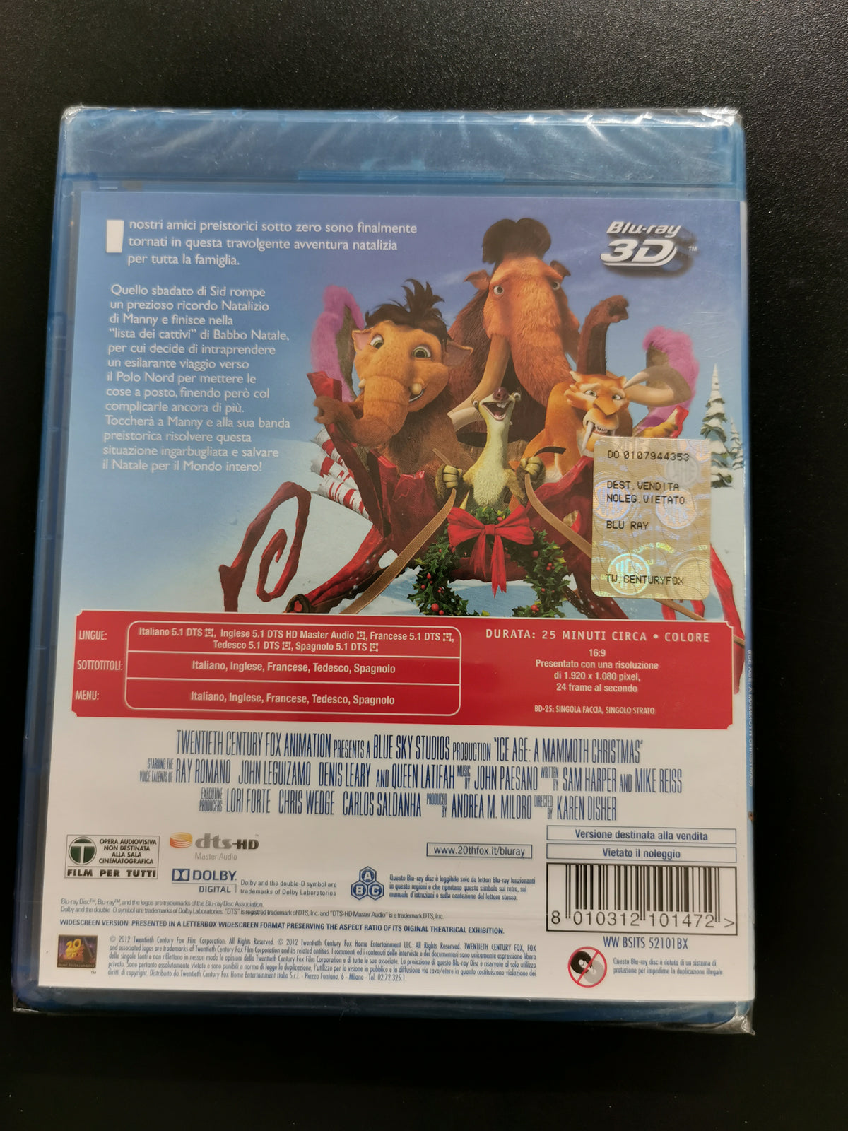 L’Era Natale 3D (Blu-ray) *Nuovo
