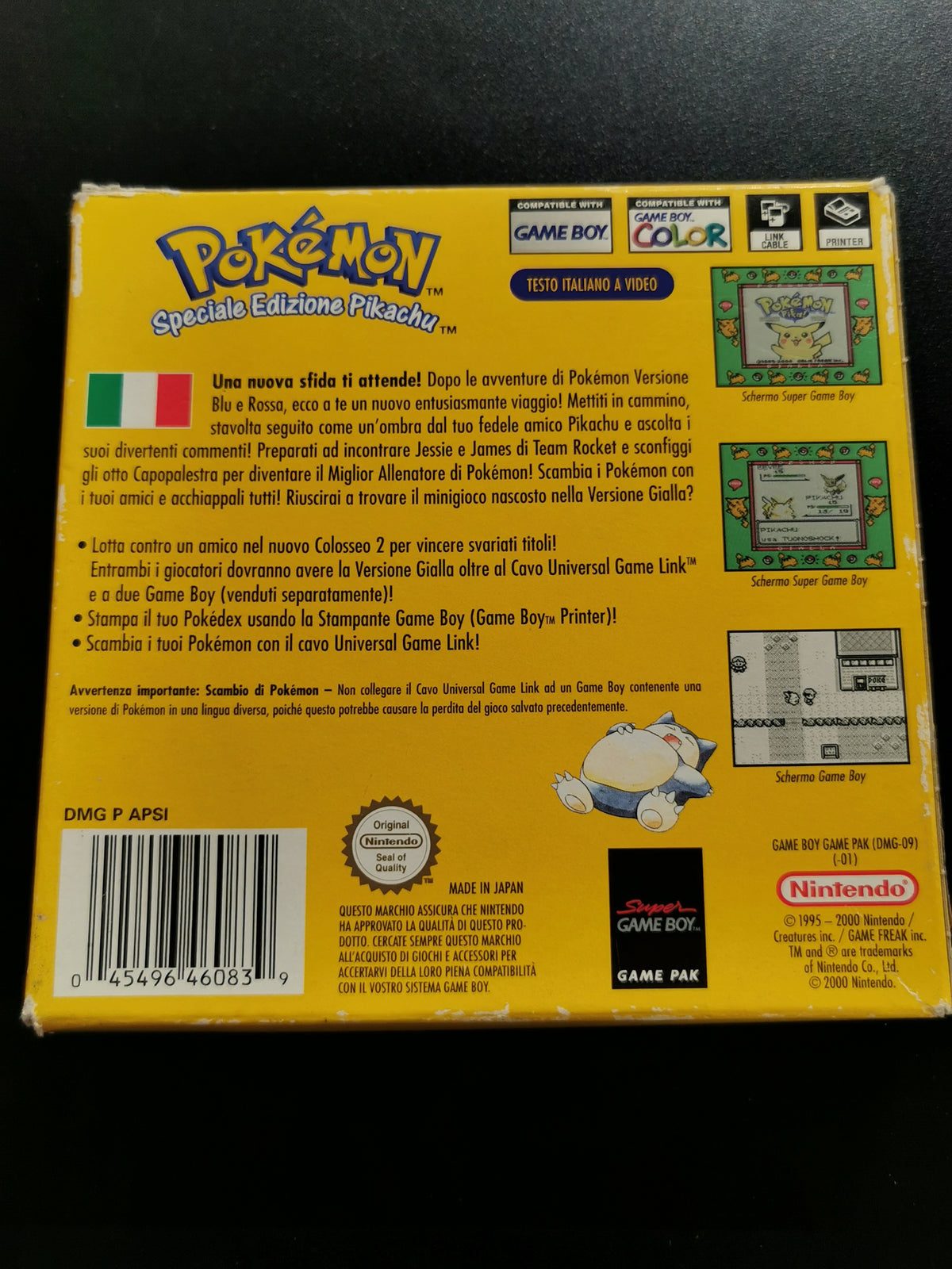 Pokémon Versione Gialla: Speciale Edizione Pikachu (Game Boy) – Senza manuale