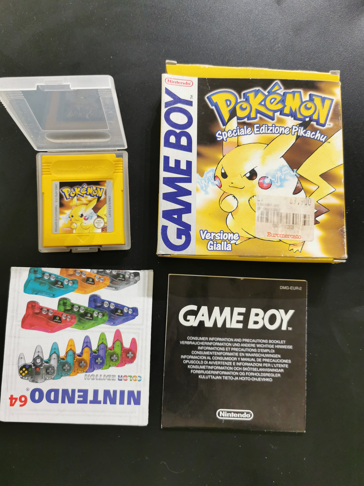 Pokémon Versione Gialla: Speciale Edizione Pikachu (Game Boy) – Senza manuale