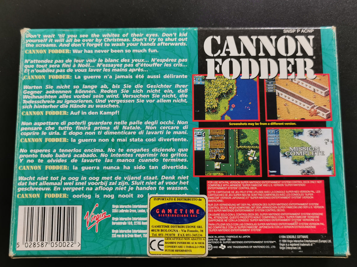 Cannon Fodder (SNES) - Senza Manuale