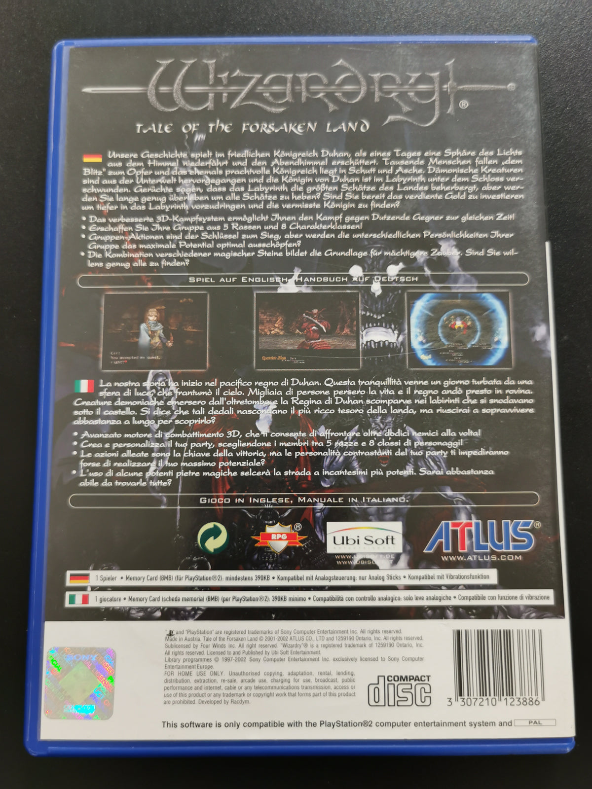 Wizardry: Tale of the Forsaken Land (PS2)