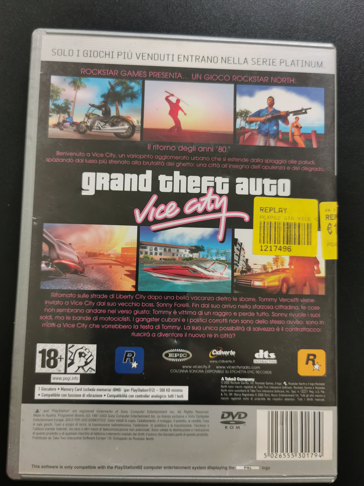 Grand Theft Auto: Vice City - Platinum - Senza manuale (PS2)
