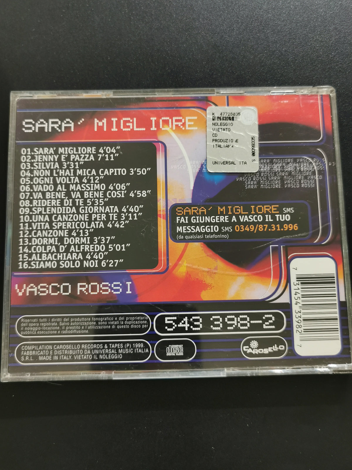 Vasco Rossi - Sarà Migliore (CD)