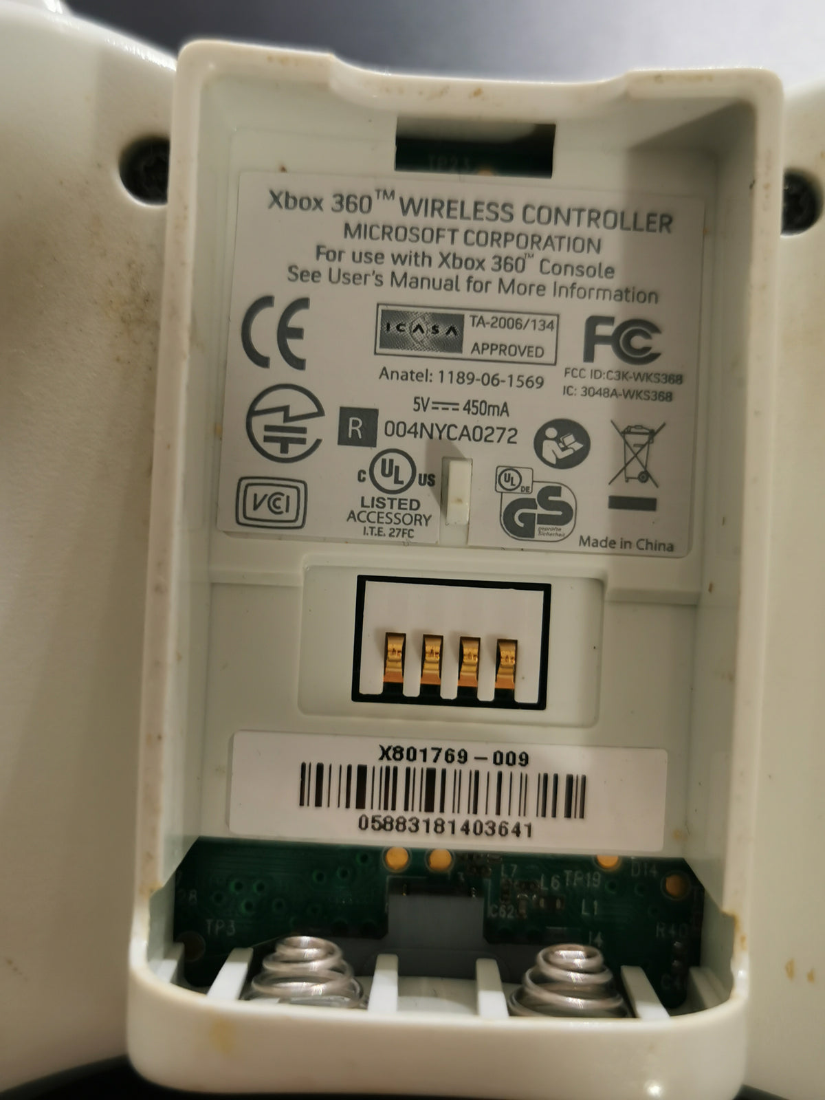 Controller Wireless Microsoft Xbox 360 Bianco - H7Q2