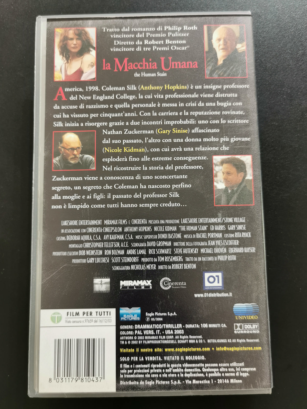 La macchia umana (VHS)