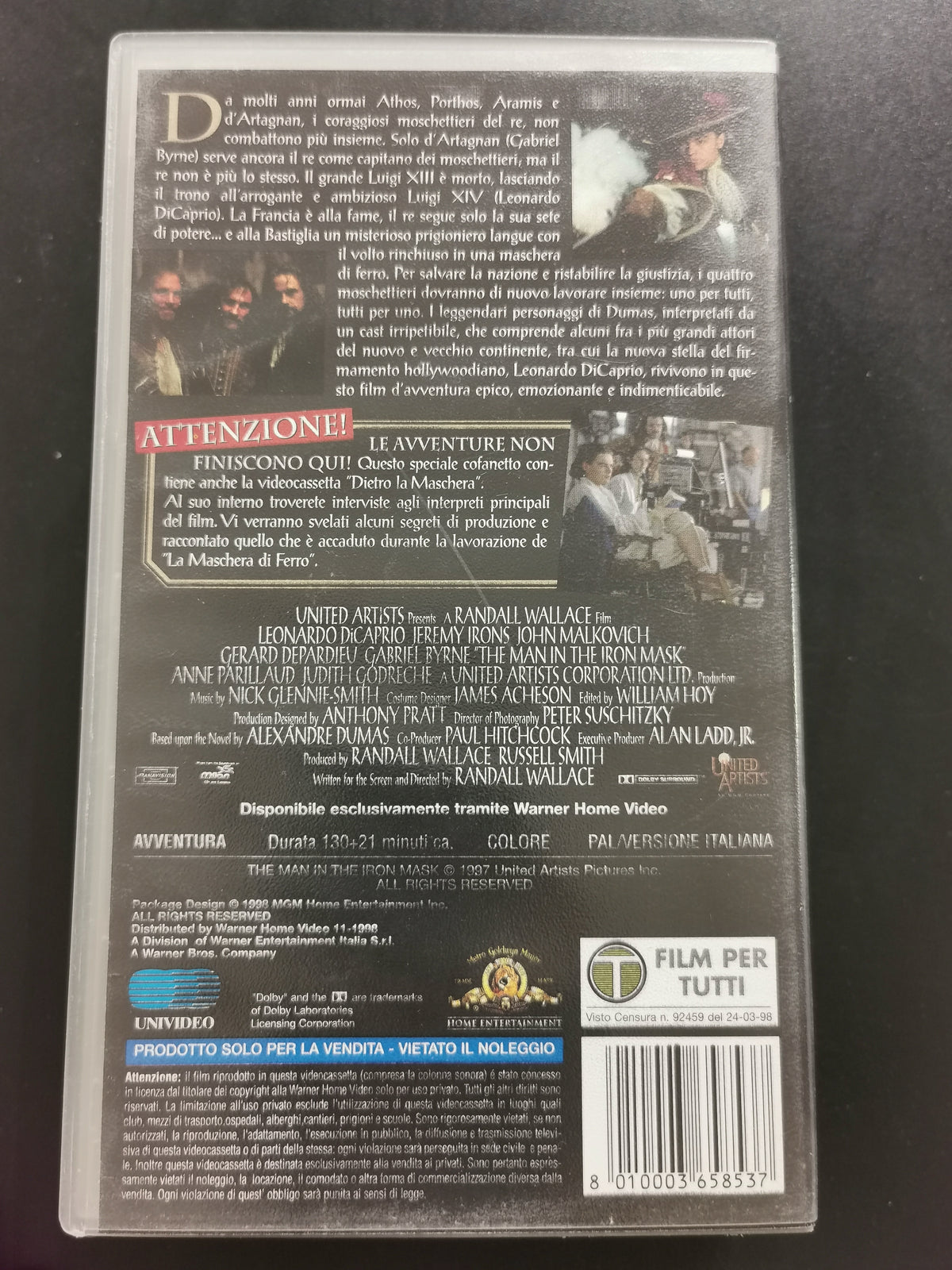 La maschera di ferro - Edizione 2 Videocassette (VHS)