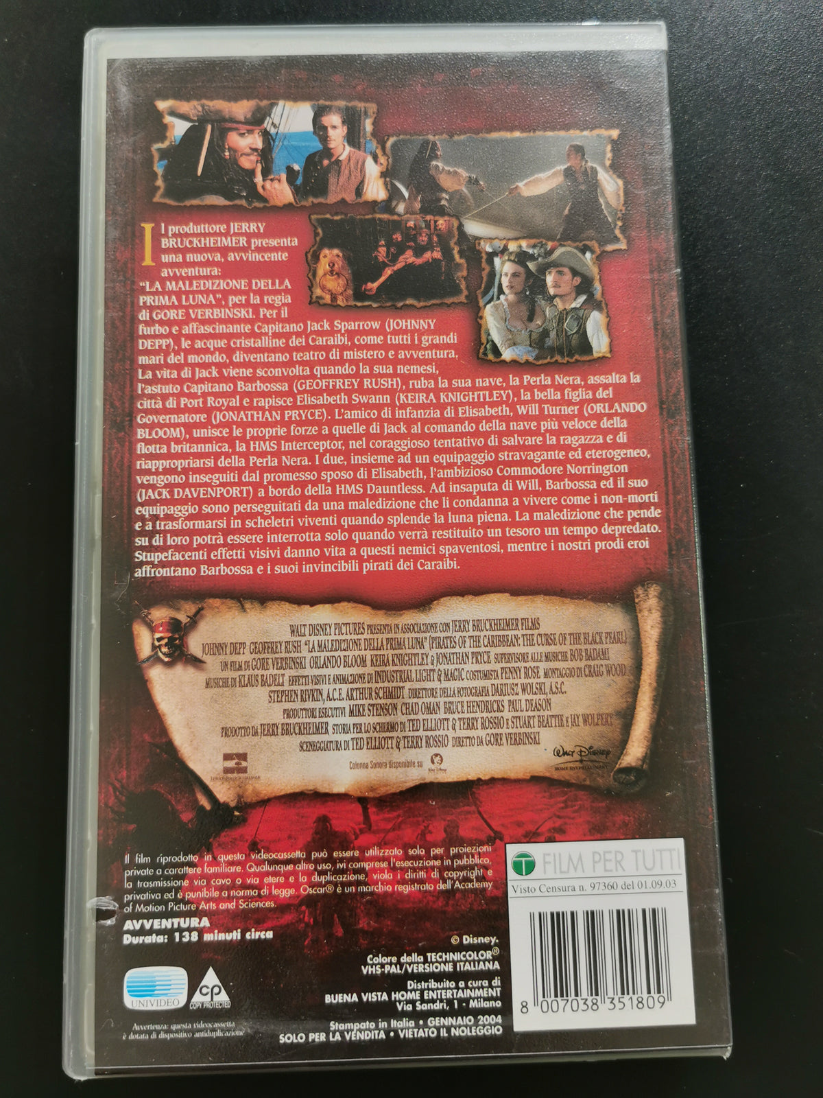 Pirati dei Caraibi: La maledizione della Prima Luna (VHS)