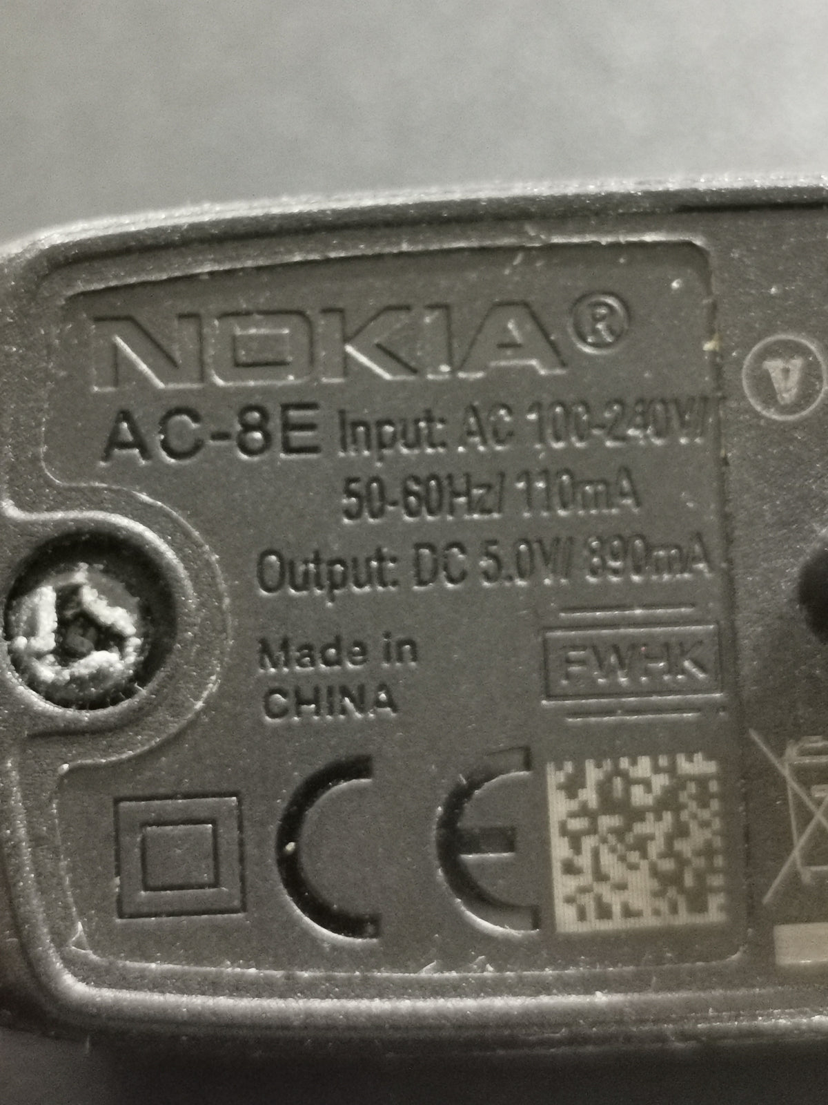 Caricabatterie Originale Nokia AC-8E