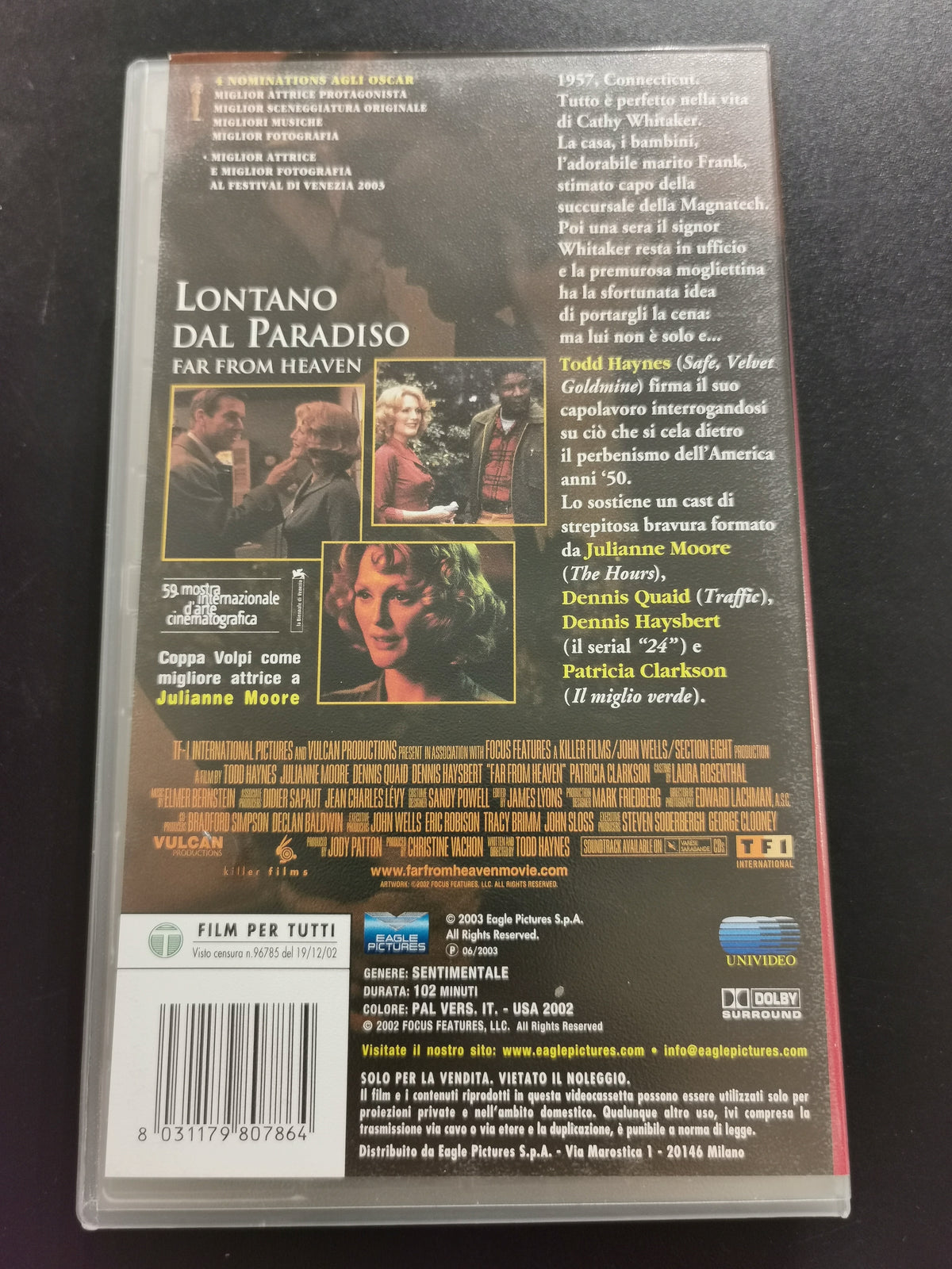 Lontano dal paradiso (VHS)