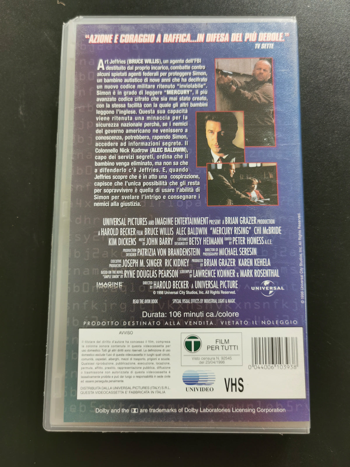 Codice Mercury (VHS)