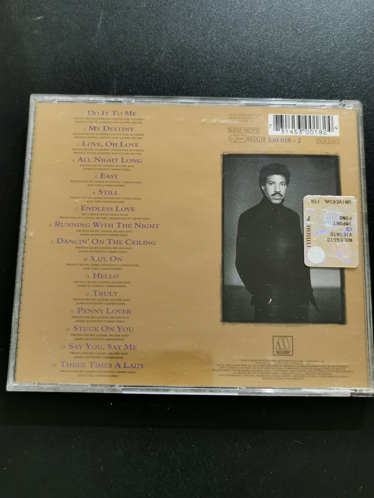 Lionel Richie – Back to Front (CD)