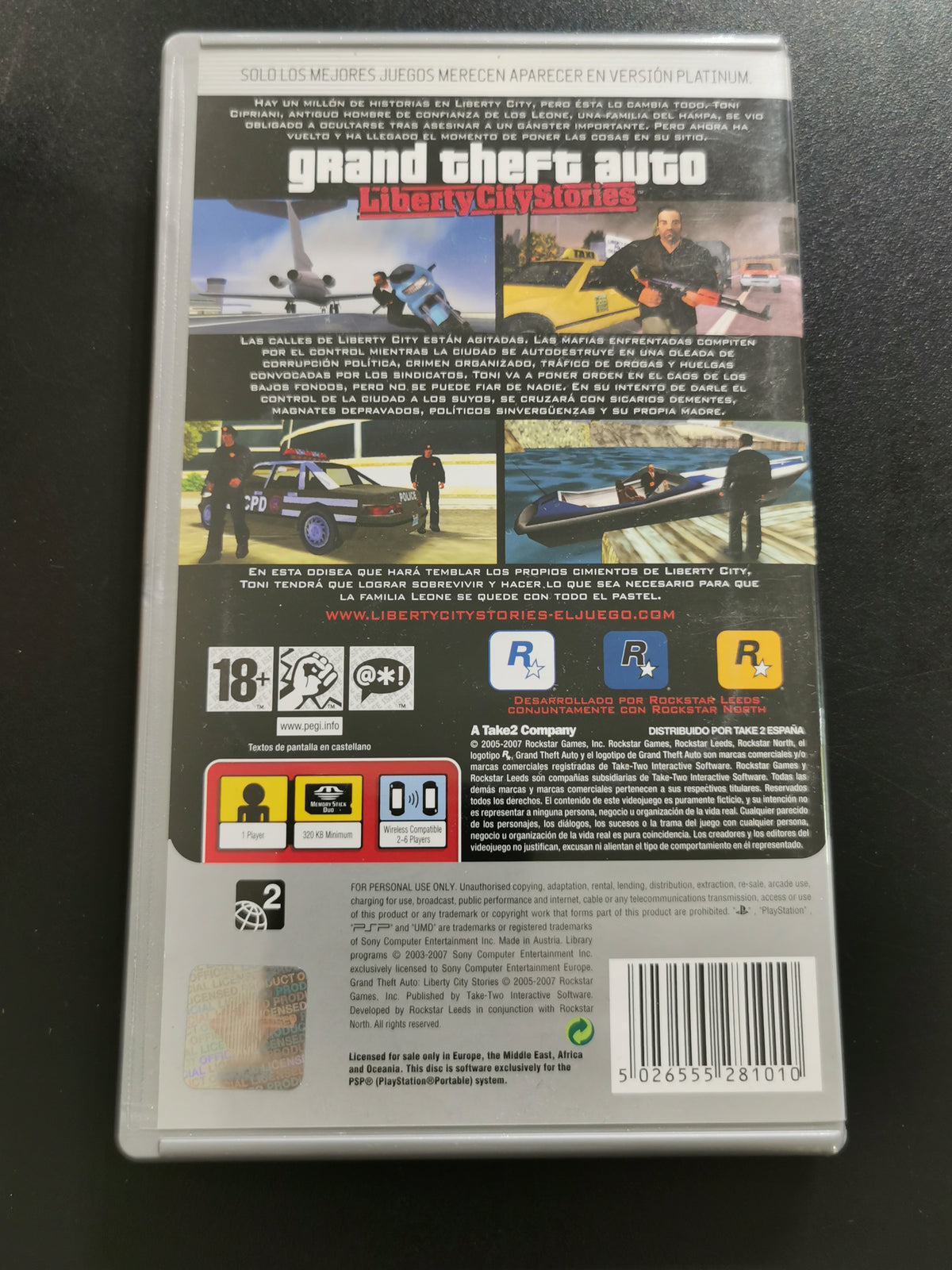 Grand Theft Auto: Liberty City Stories Platinum (PSP) - No Map