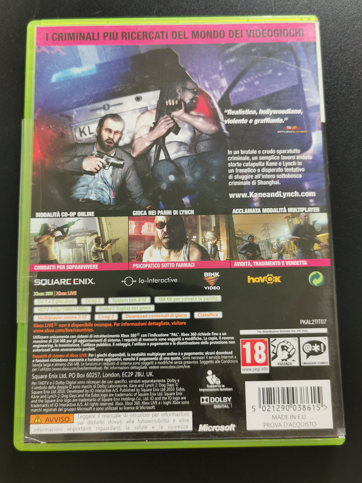 Kane & Lynch 2: Dog Days (Xbox 360)