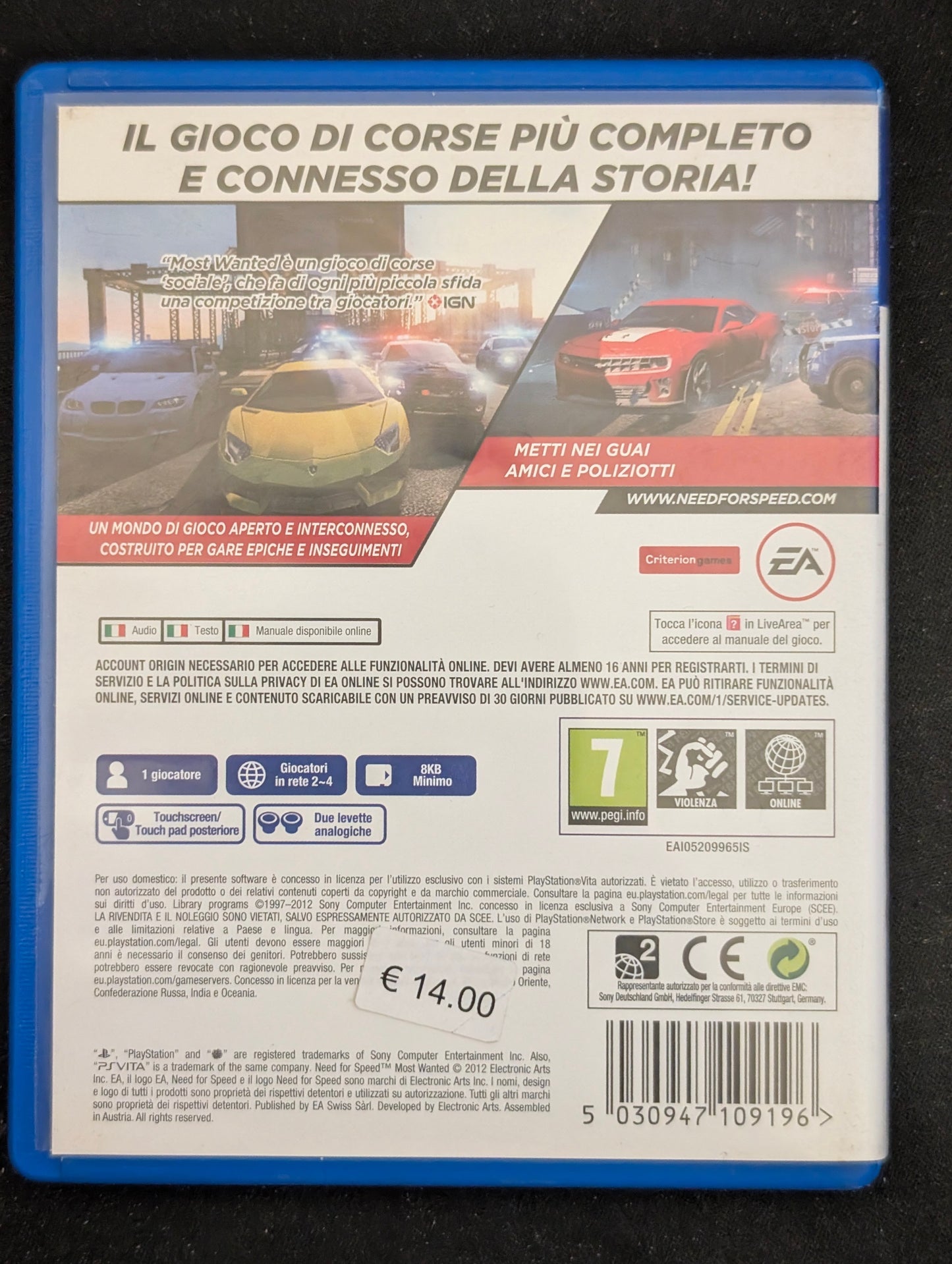 Need For Speed Most Wanted (PS Vita)