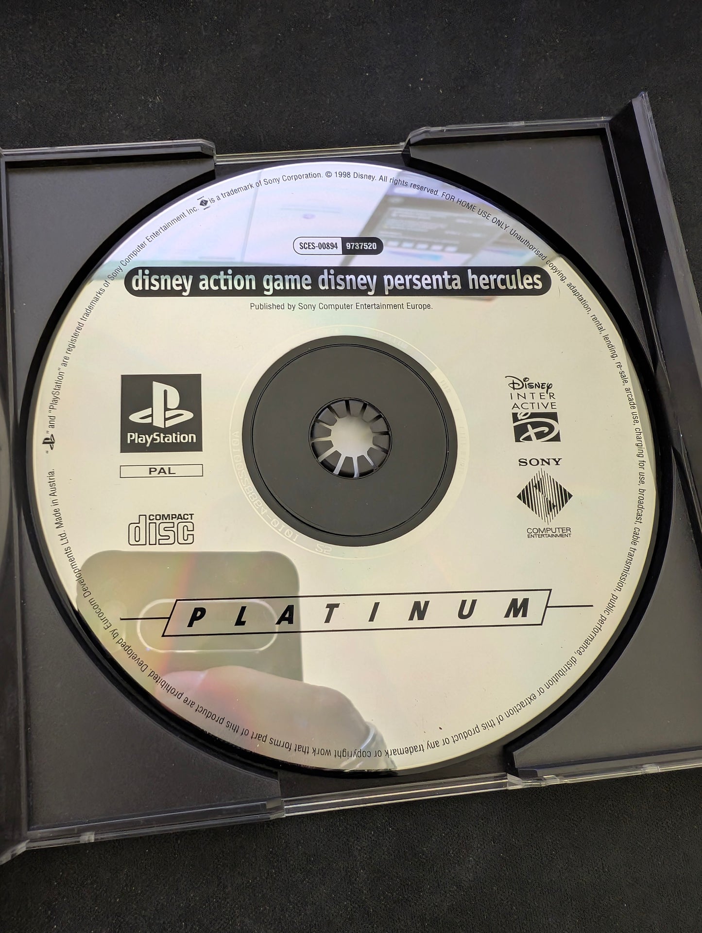 Hercules - Disney Action Game (PS1) - Platinum