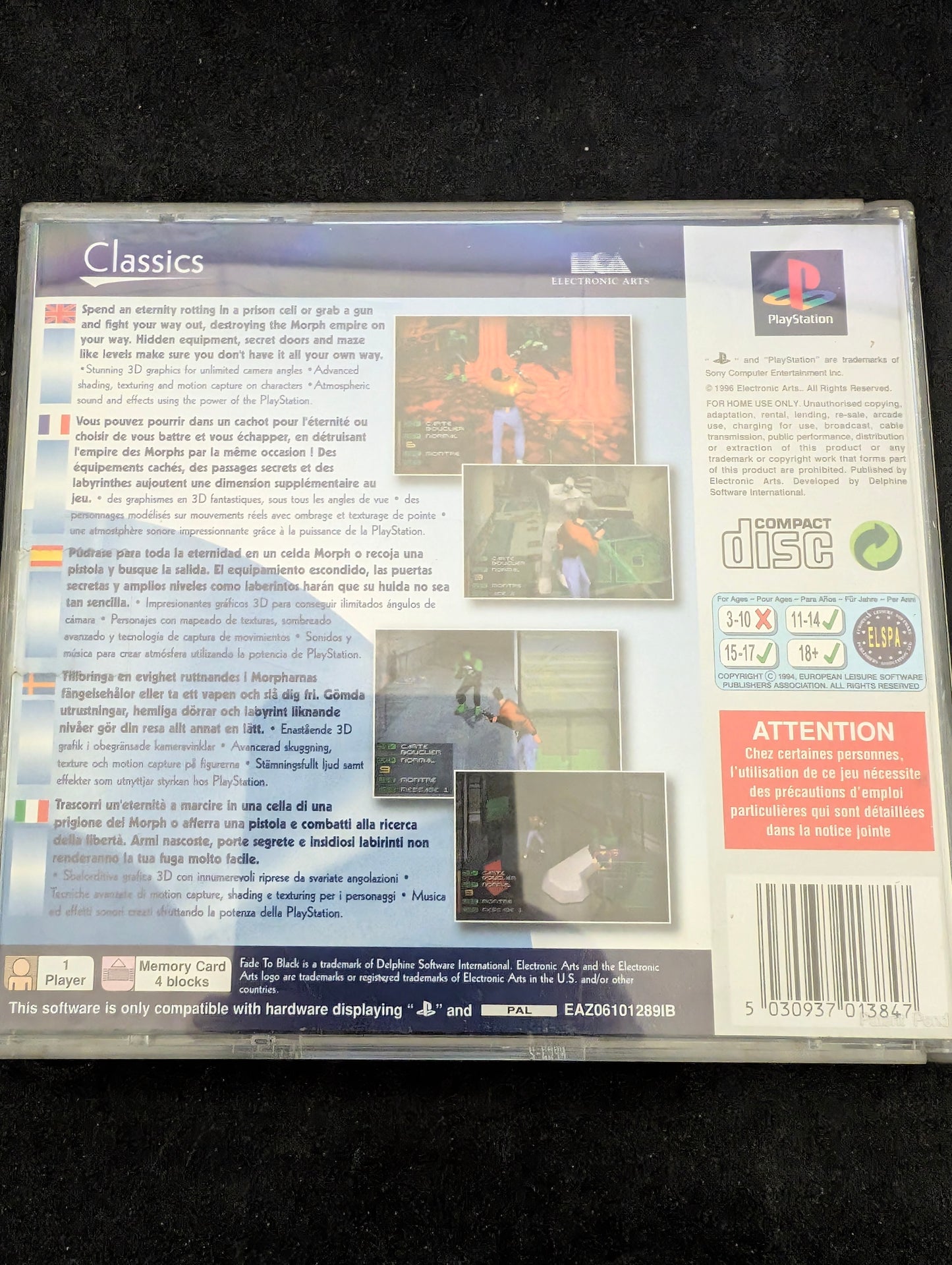 Fade To Black (PS1) - Platinum