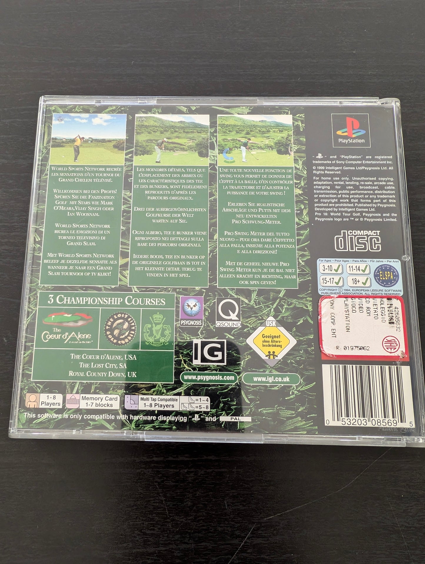 PRO 18 World Tour Golf (PS1)