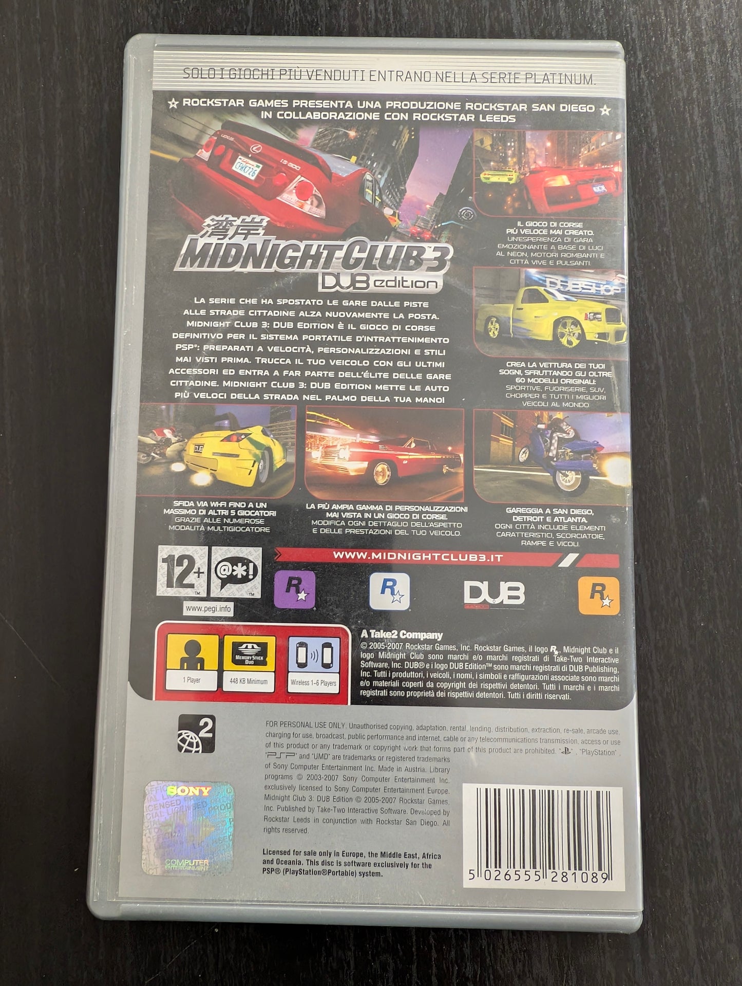 Midnight Club 3 Dub Edition (PSP) - Platinum