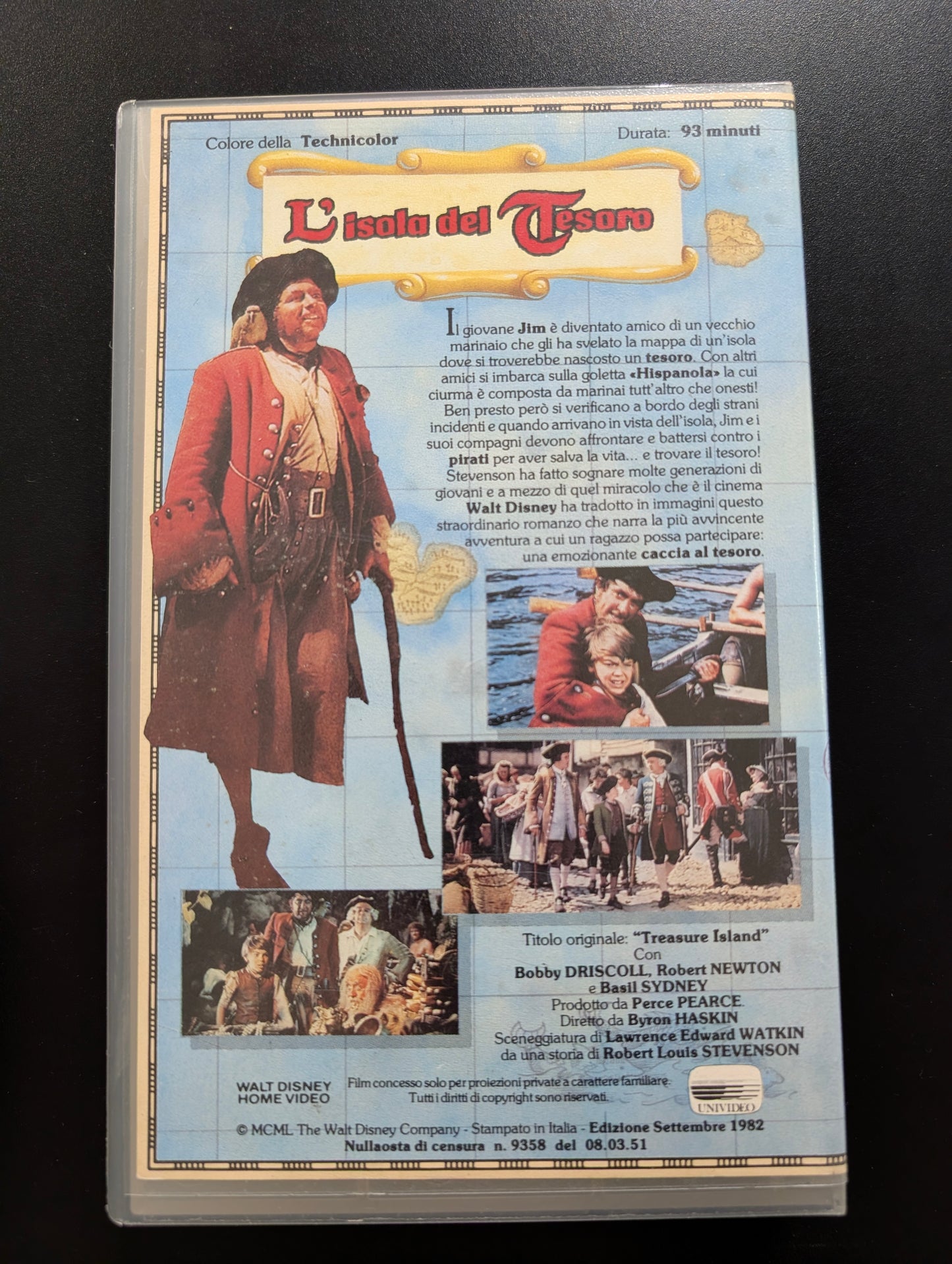 L’Isola del Tesoro (VHS) Versione noleggio 1982