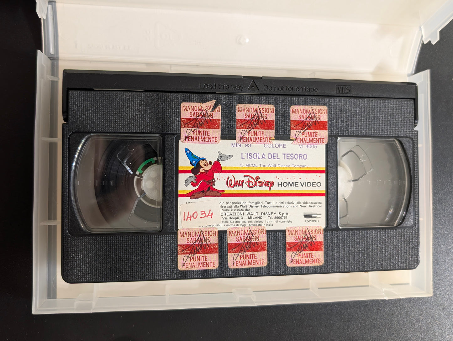 L’Isola del Tesoro (VHS) Versione noleggio 1982
